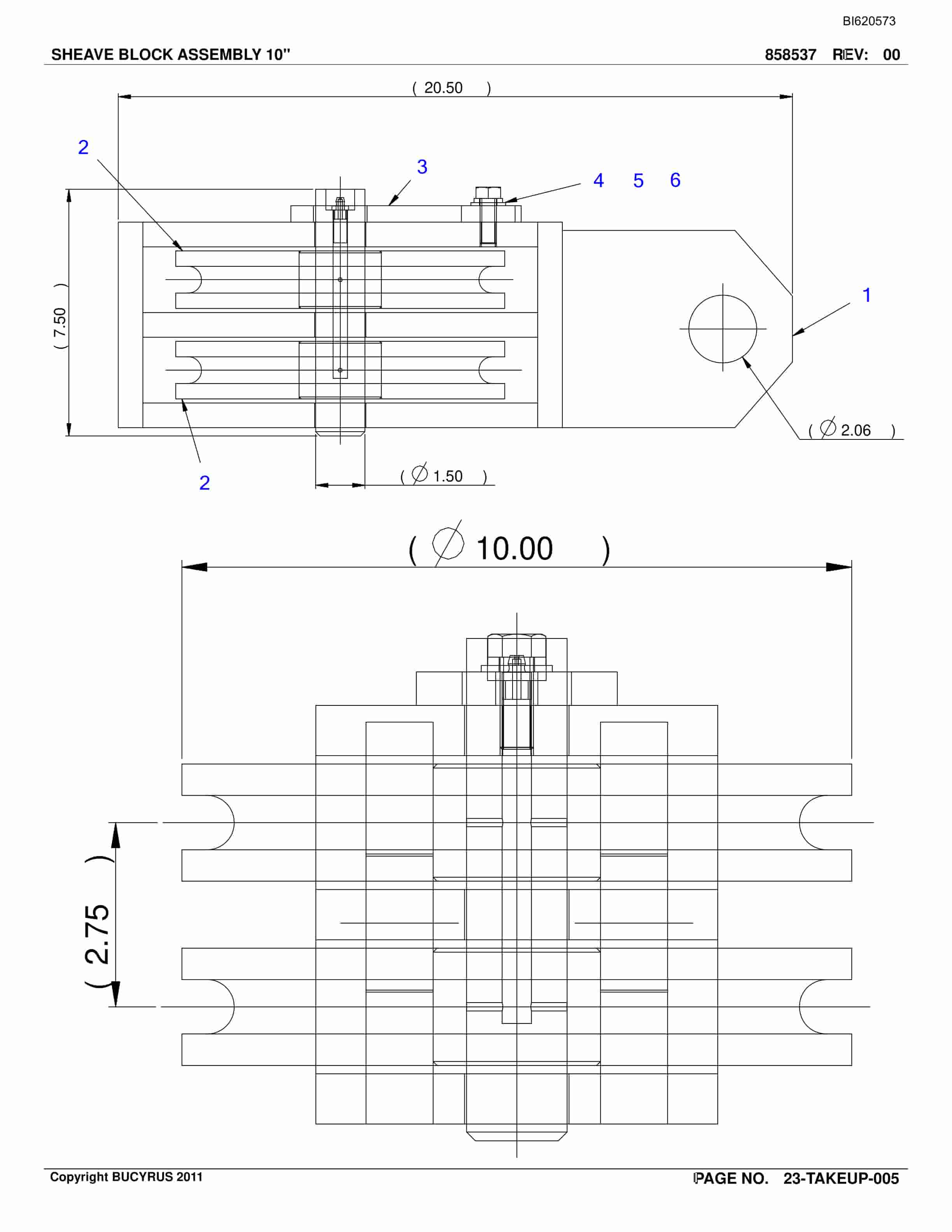 Bucyrus Belt System Spare Parts List BI620573-5