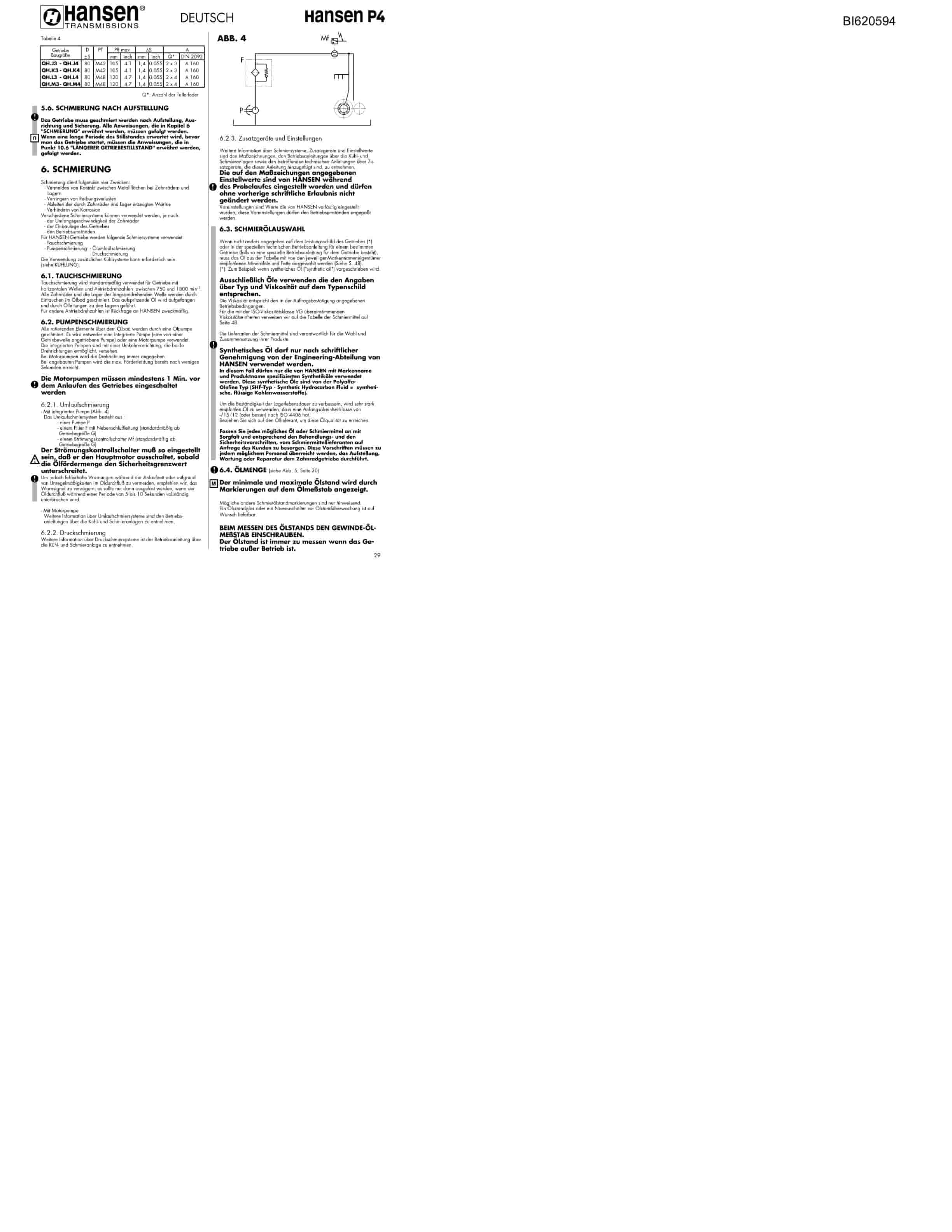 Bucyrus Belt System Spare Parts List BI620594-2