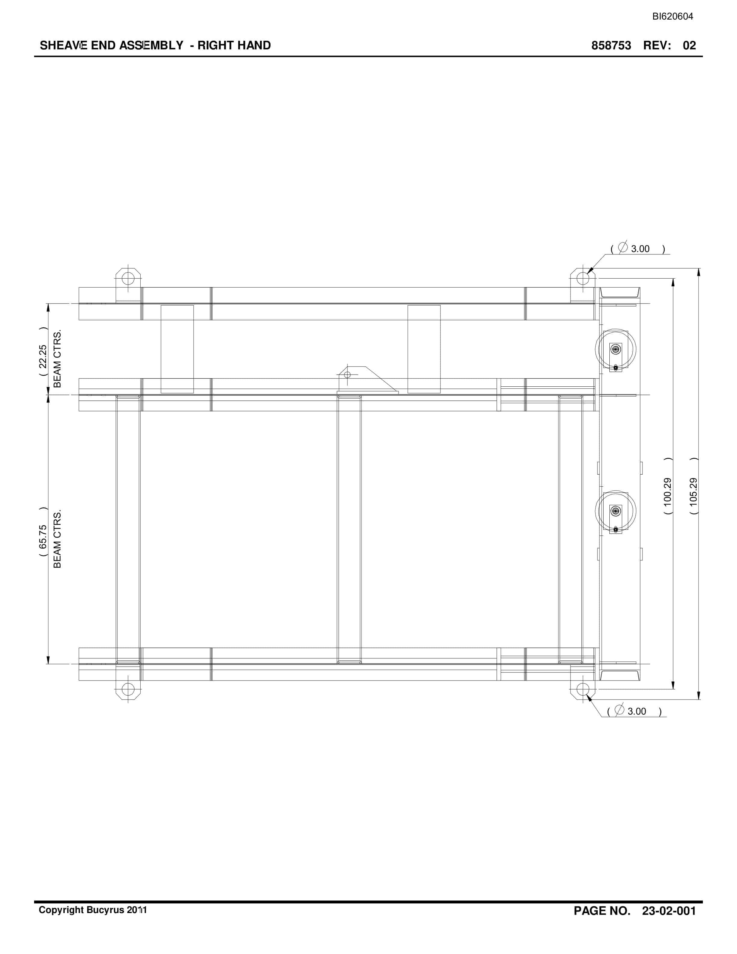 Bucyrus Belt System Spare Parts List BI620604-2