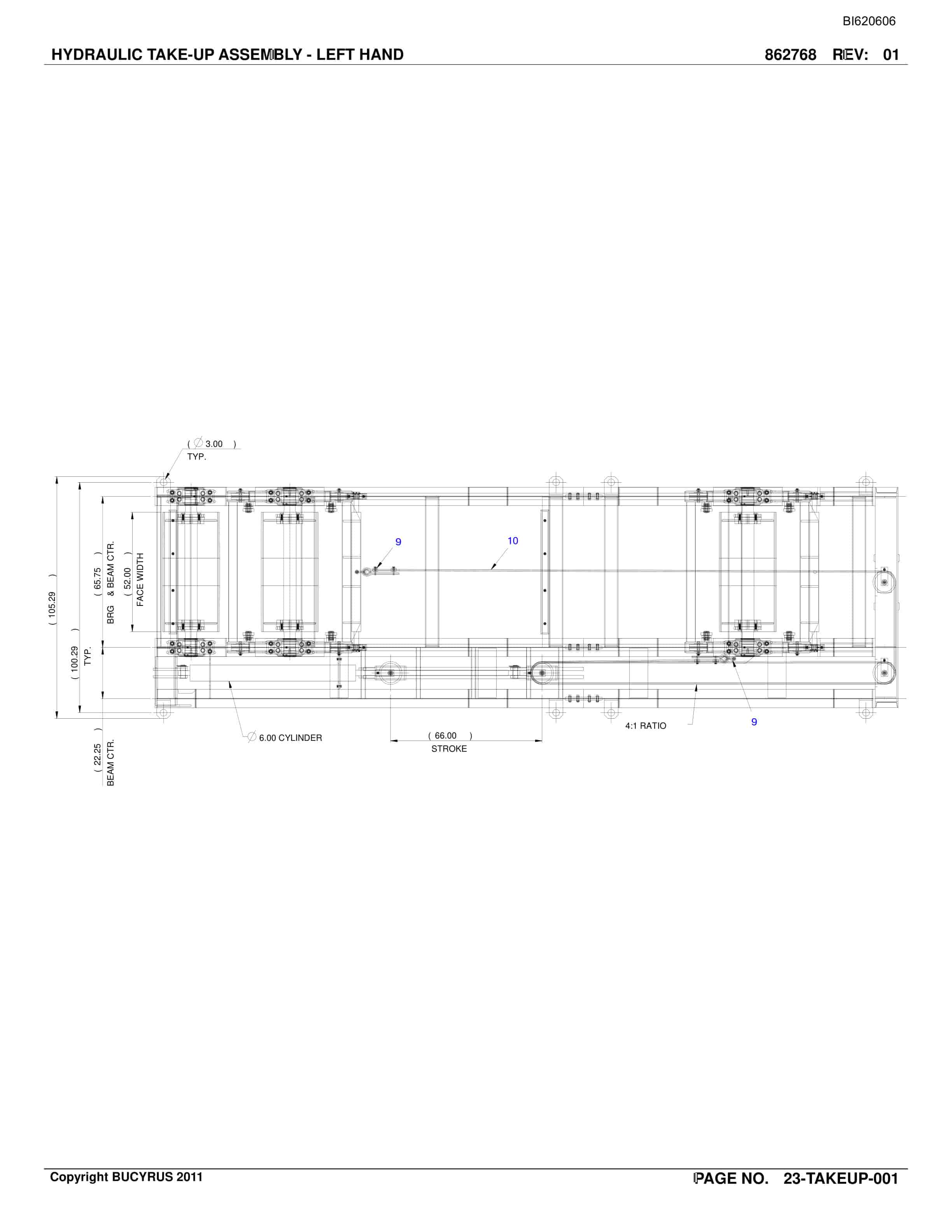Bucyrus Belt System Spare Parts List BI620606-4