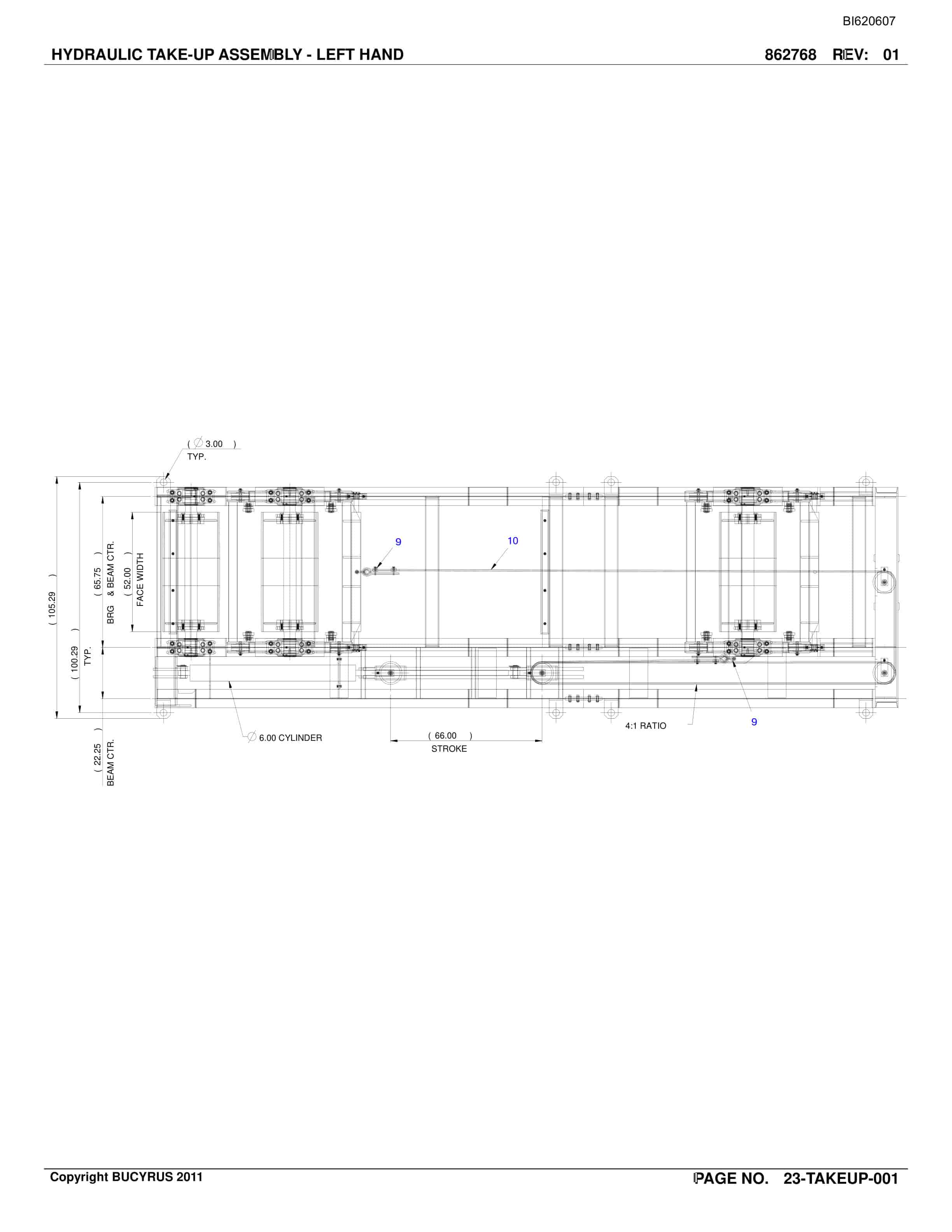 Bucyrus Belt System Spare Parts List BI620607-4