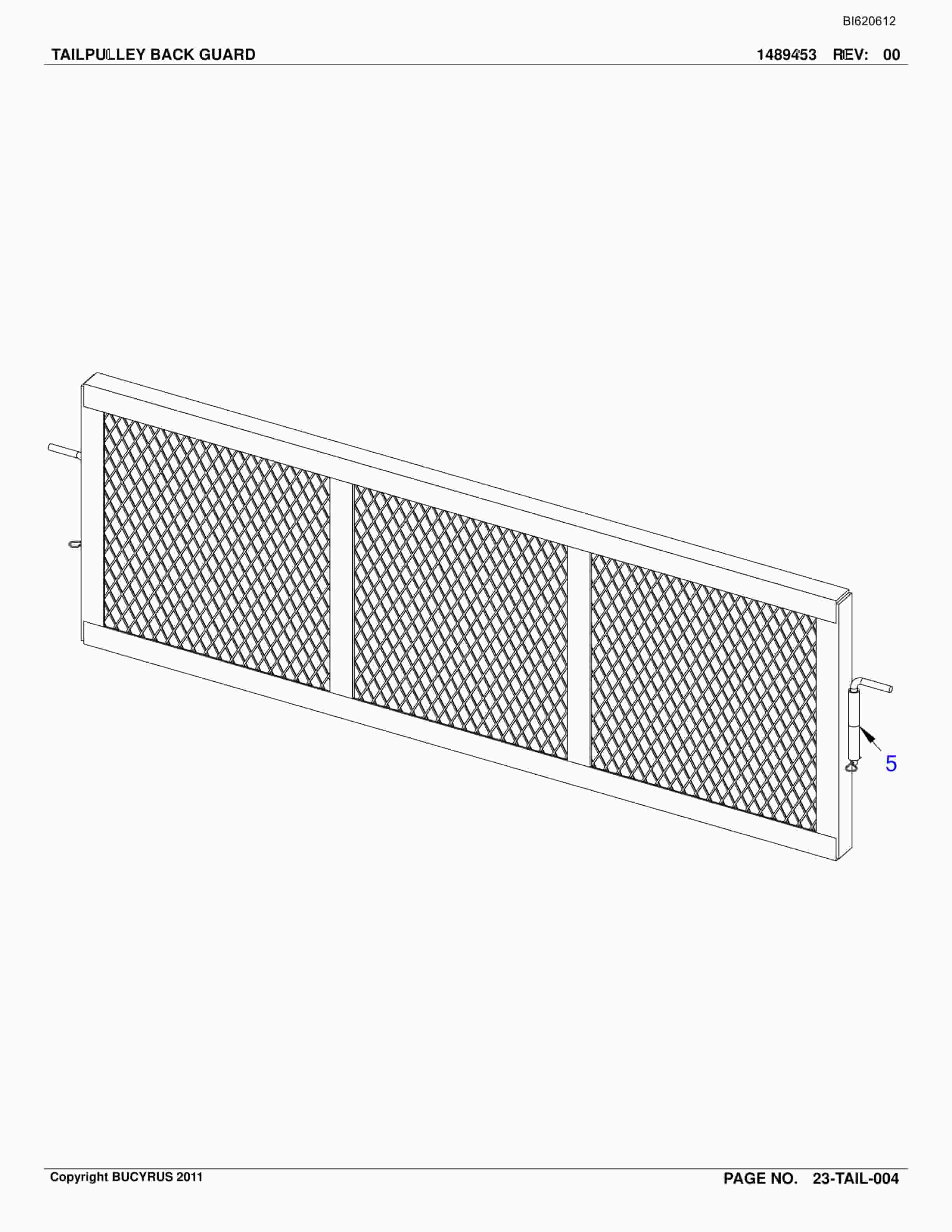 Bucyrus Belt System Spare Parts List BI620612-3