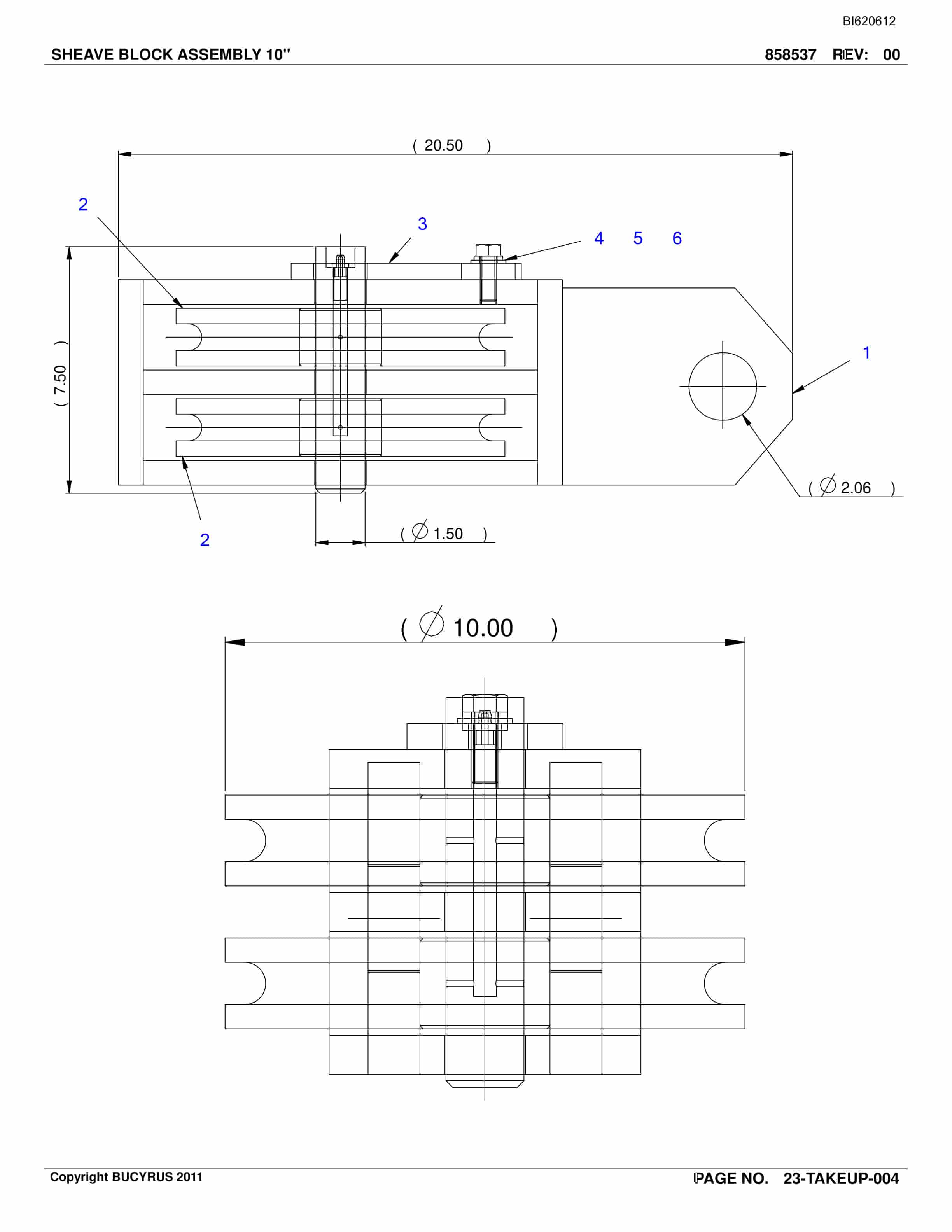 Bucyrus Belt System Spare Parts List BI620612-5