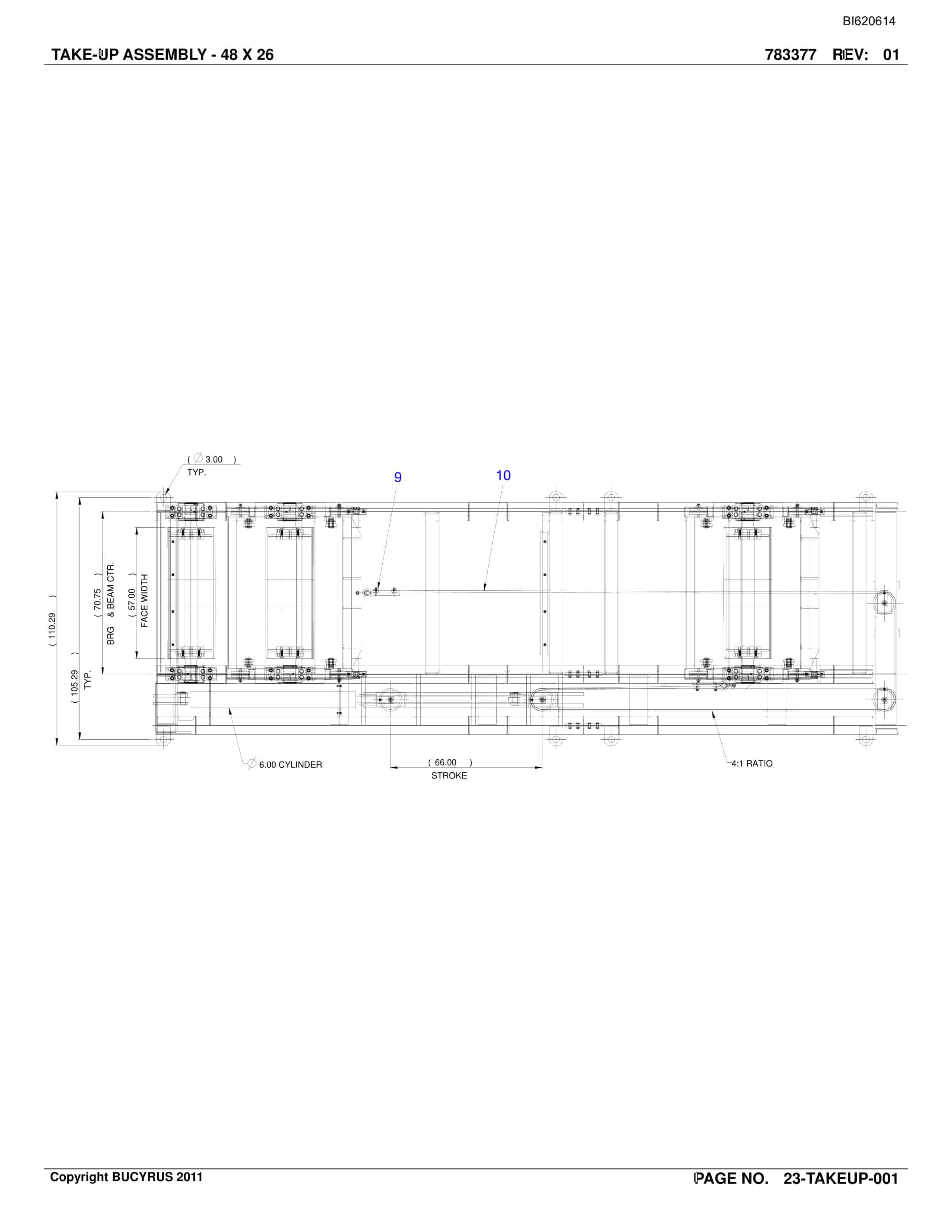Bucyrus Belt System Spare Parts List BI620614-4