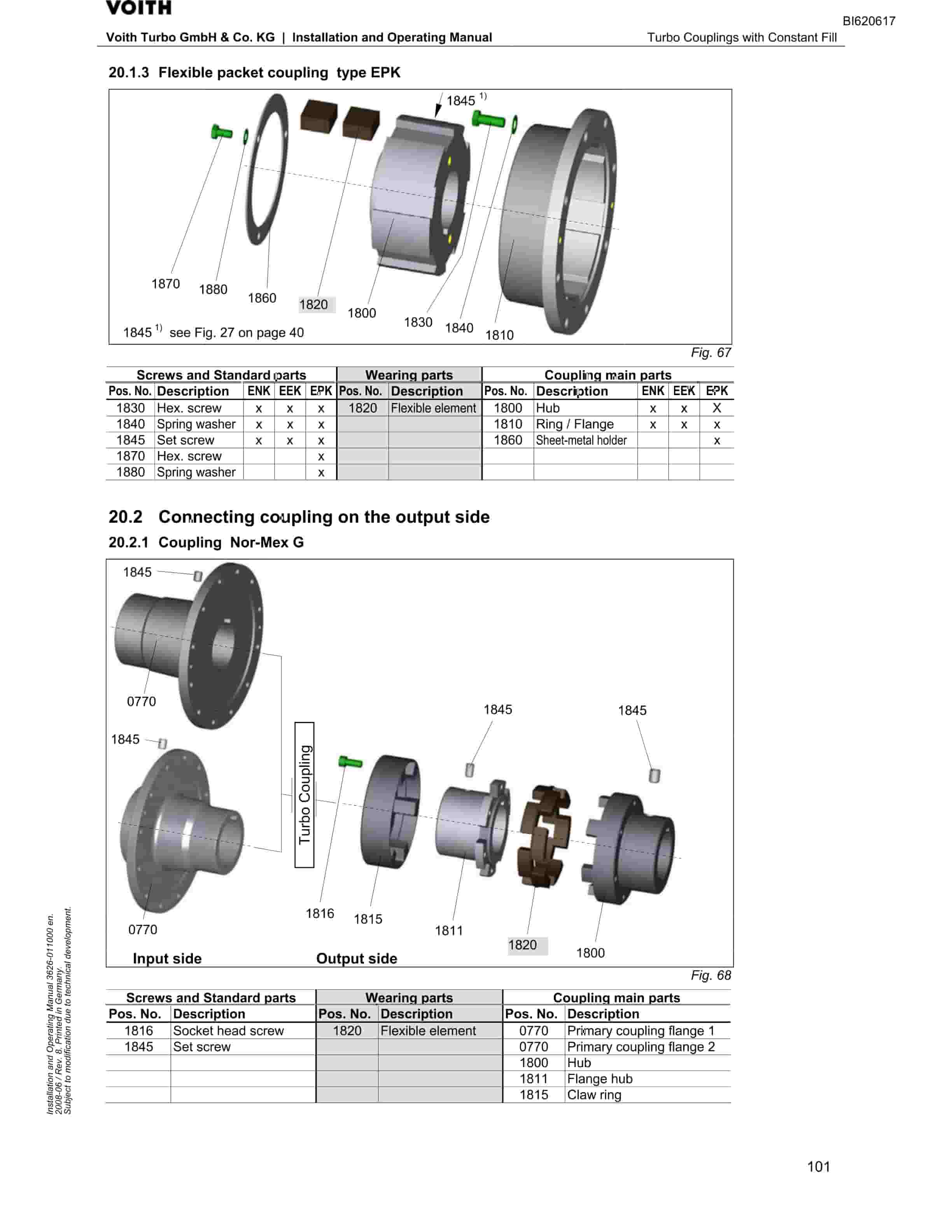 Bucyrus Belt System Spare Parts List BI620617-4