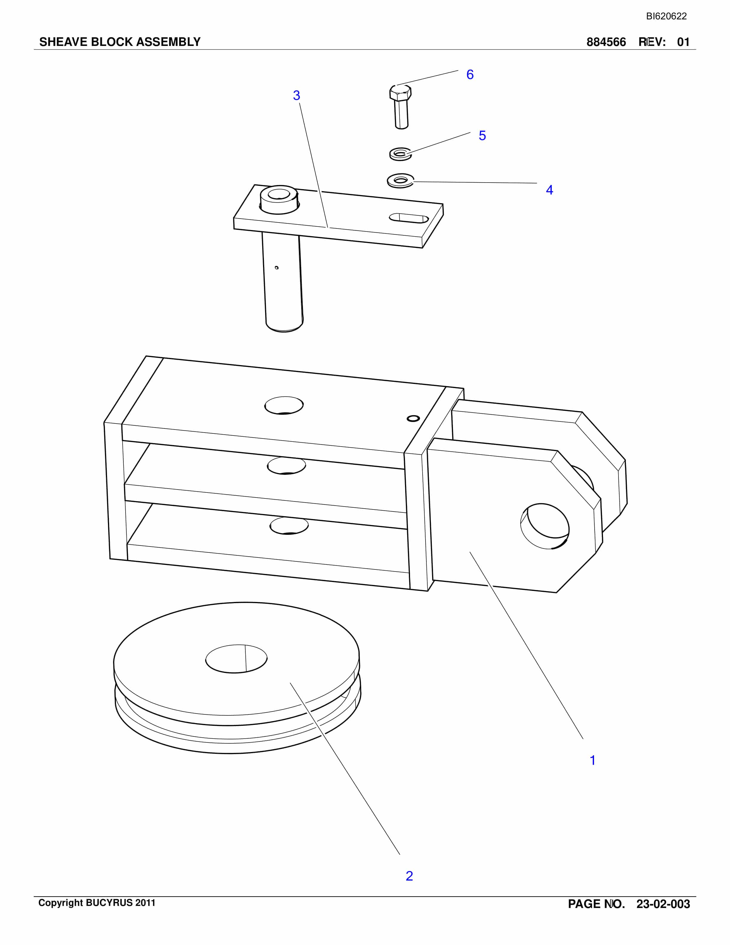 Bucyrus Belt System Spare Parts List BI620622-3