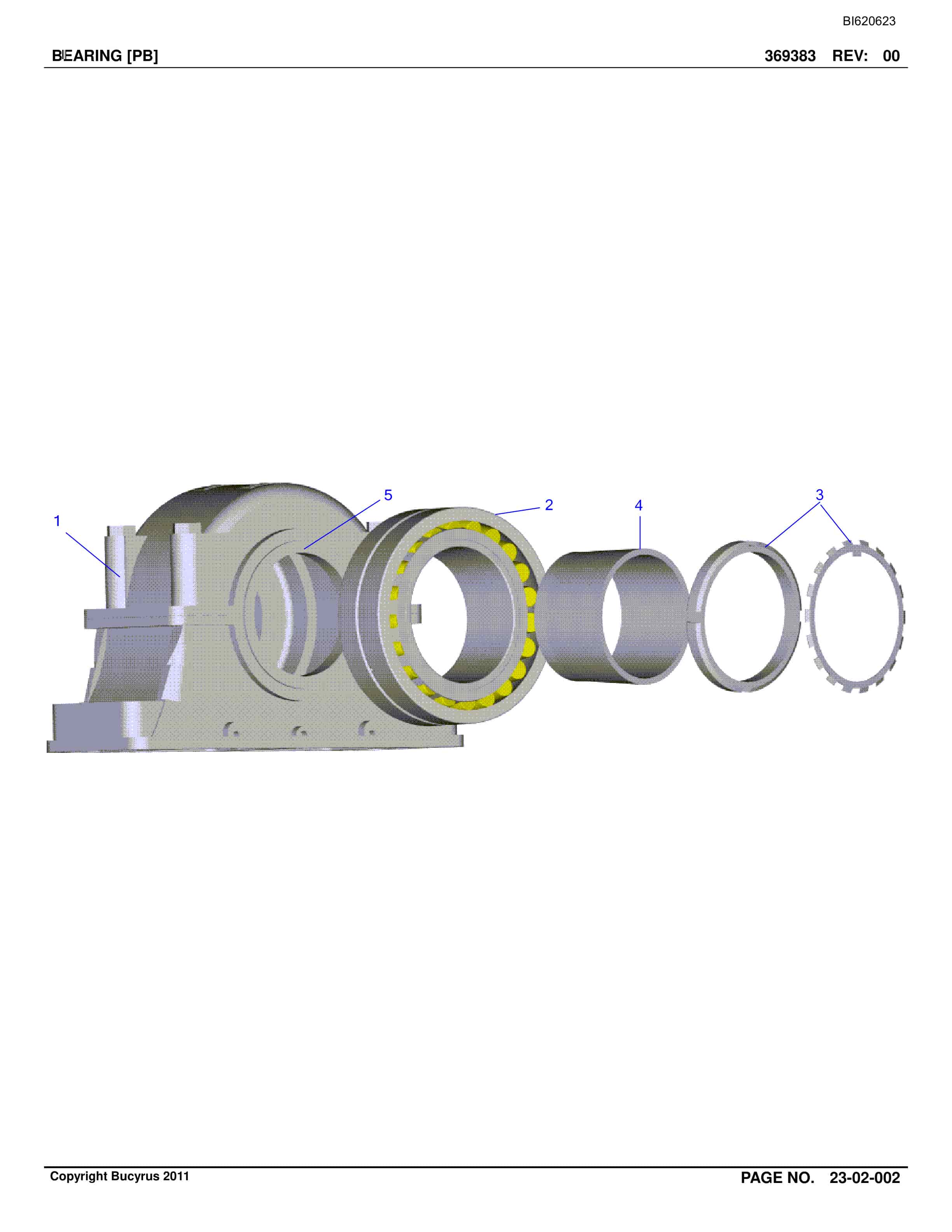 Bucyrus Belt System Spare Parts List BI620623-3