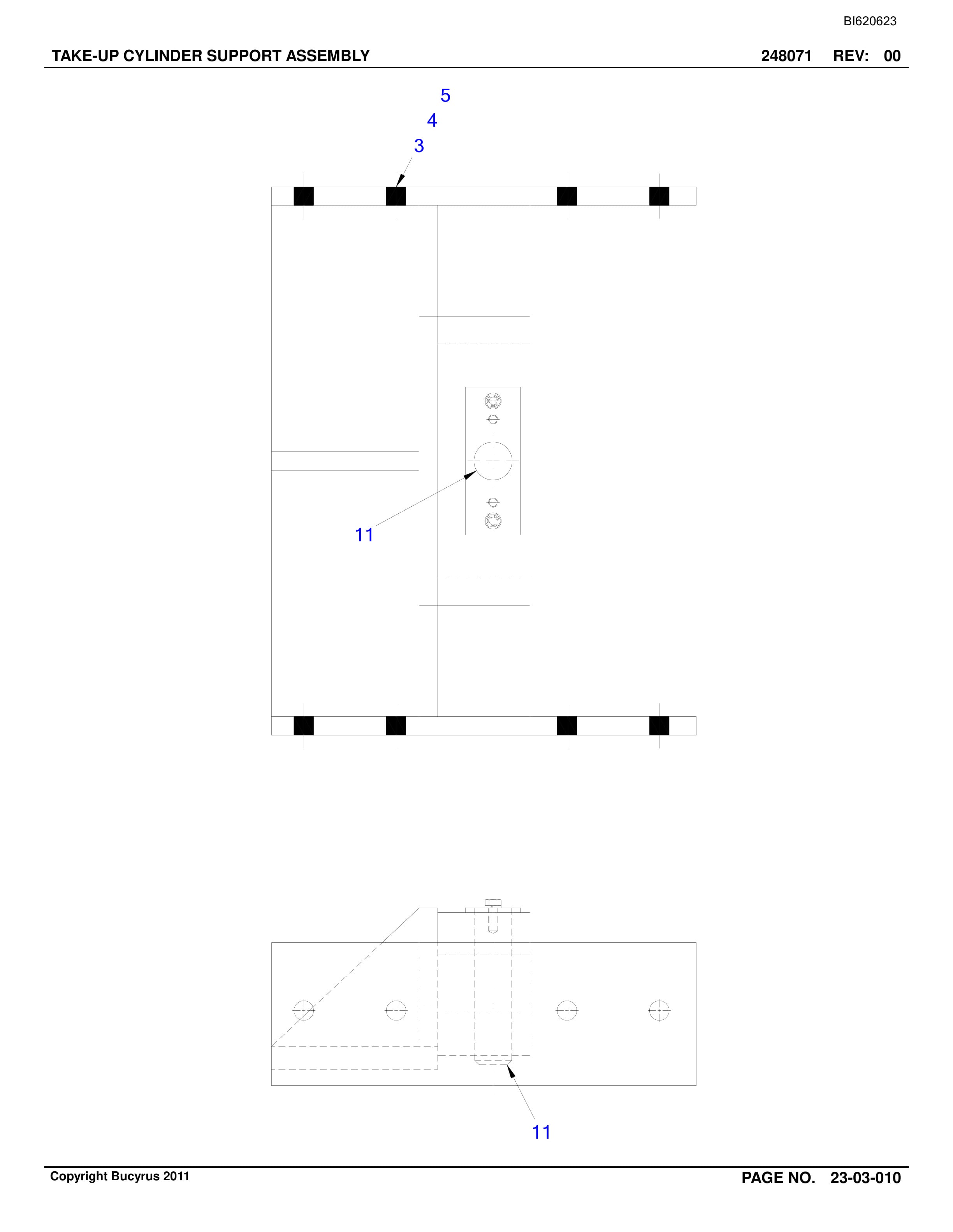 Bucyrus Belt System Spare Parts List BI620623-5