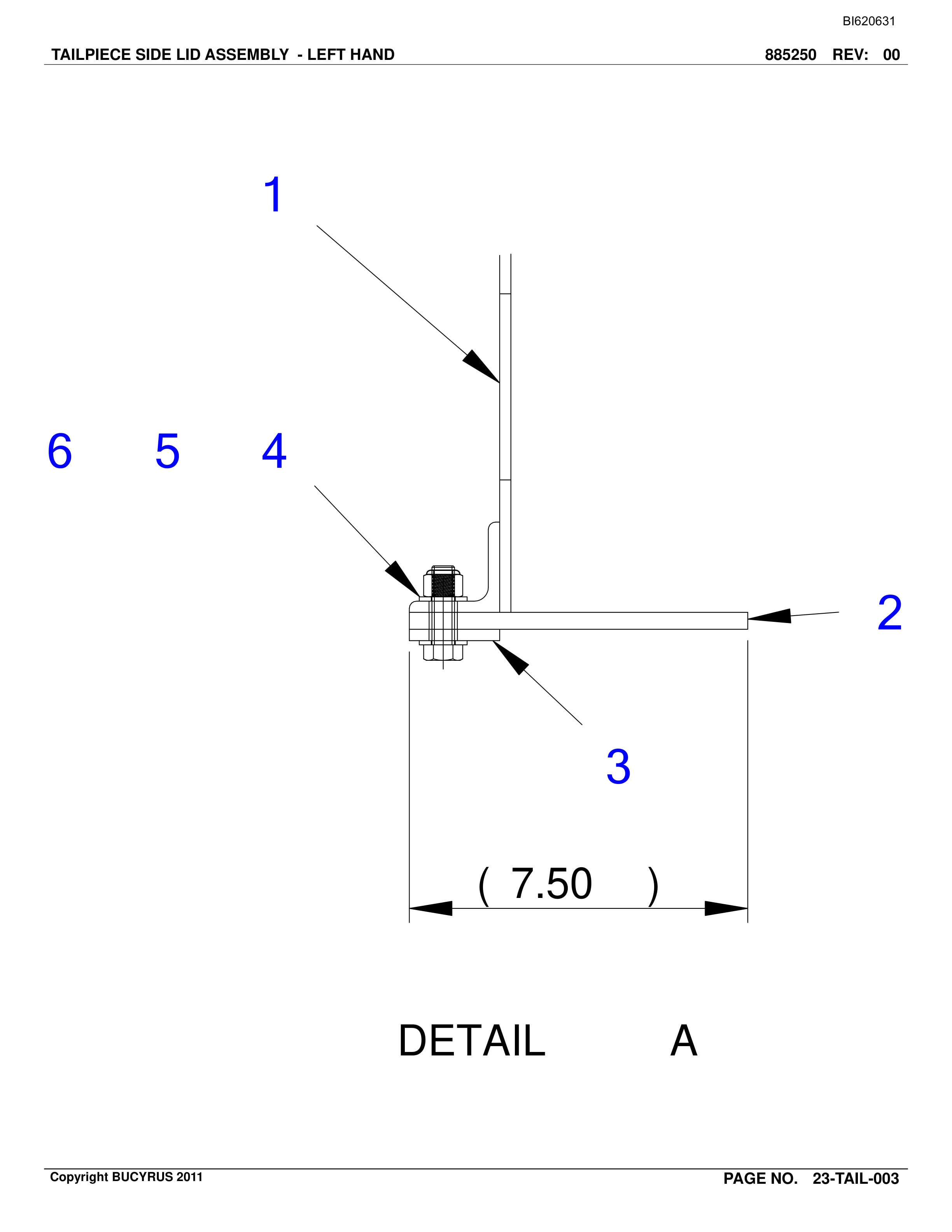 Bucyrus Belt System Spare Parts List BI620631-4