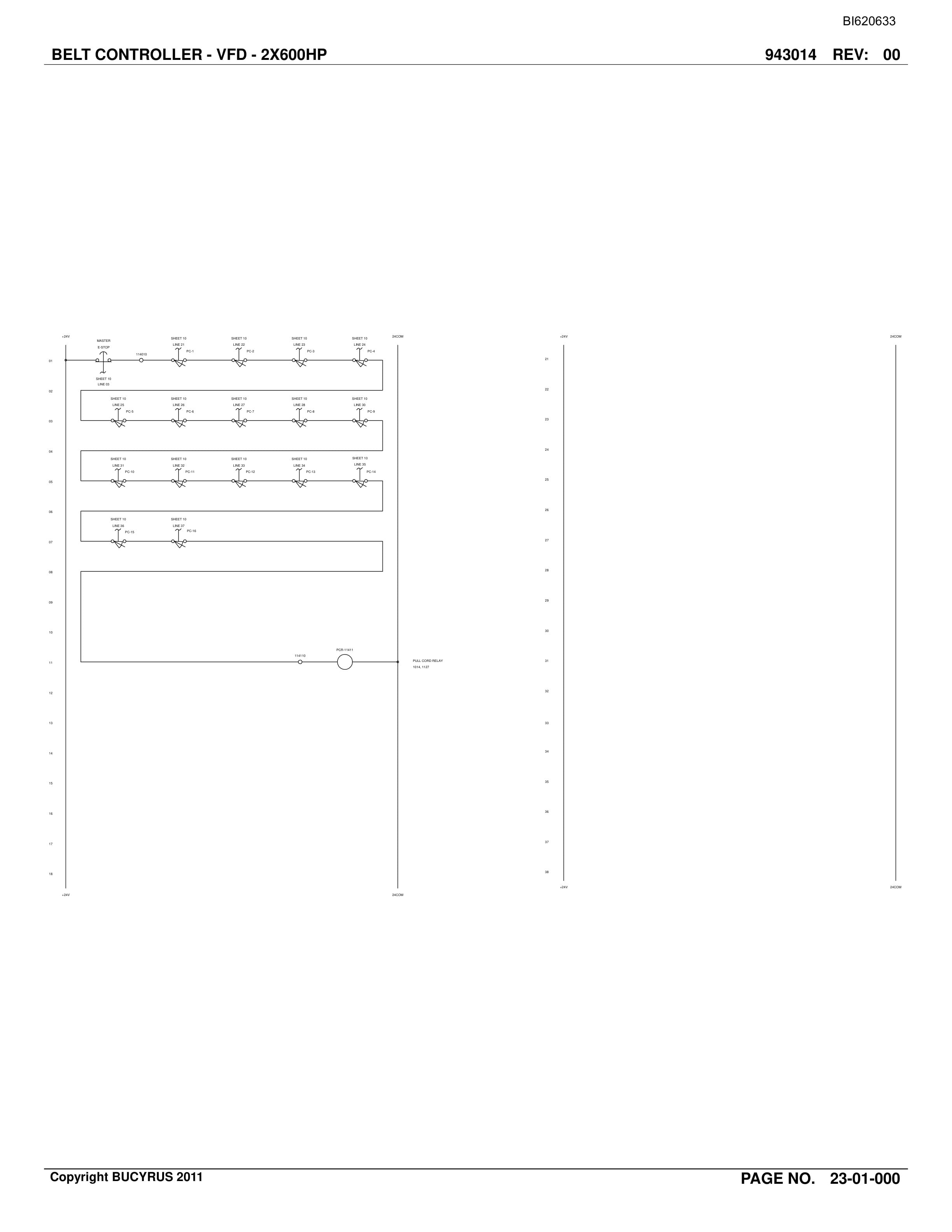 Bucyrus Belt System Spare Parts List BI620633-4
