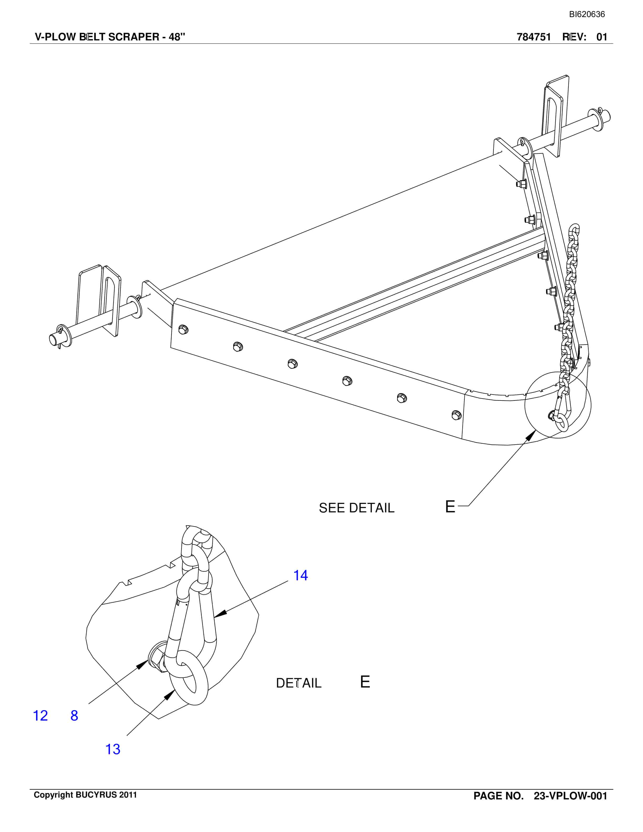 Bucyrus Belt System Spare Parts List BI620636-4