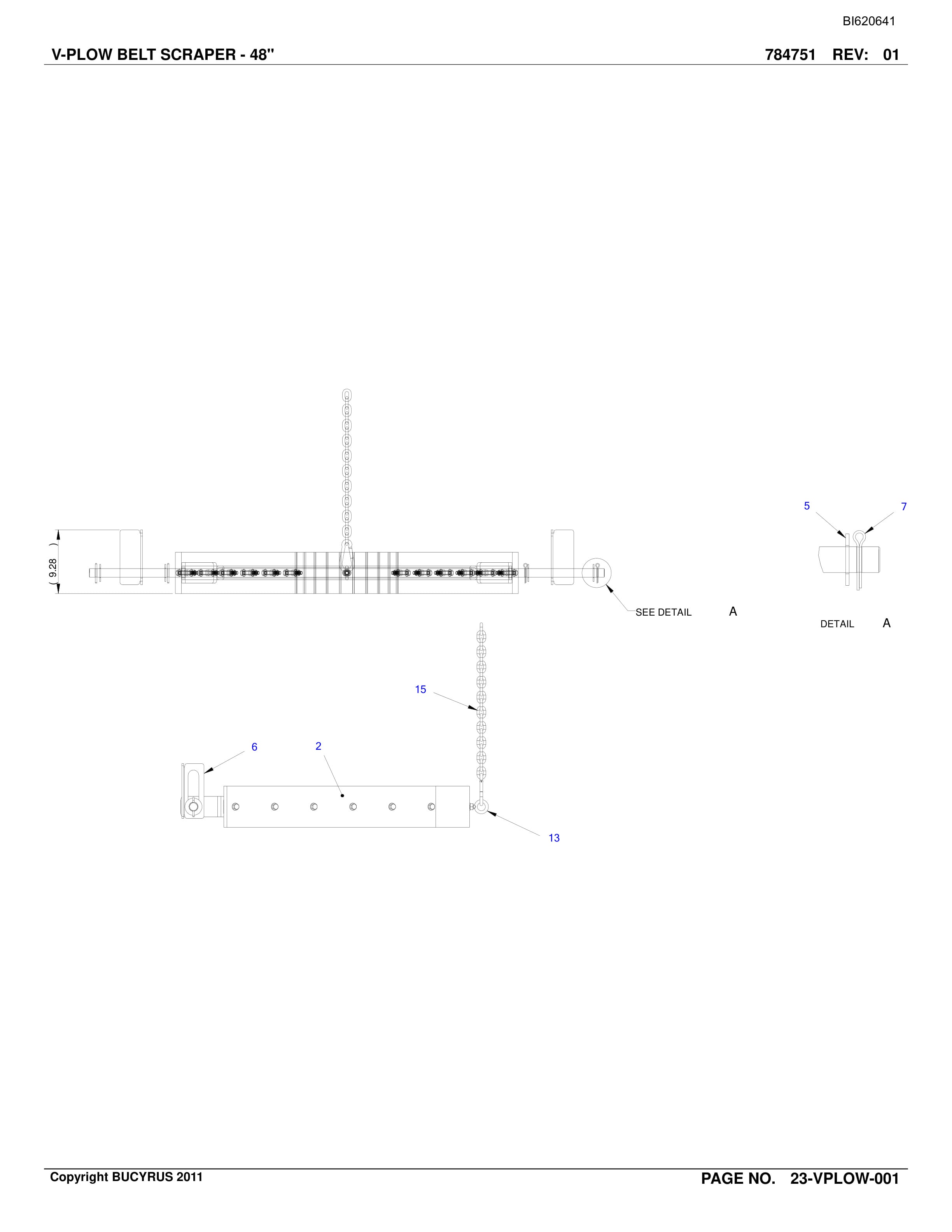 Bucyrus Belt System Spare Parts List BI620641-5