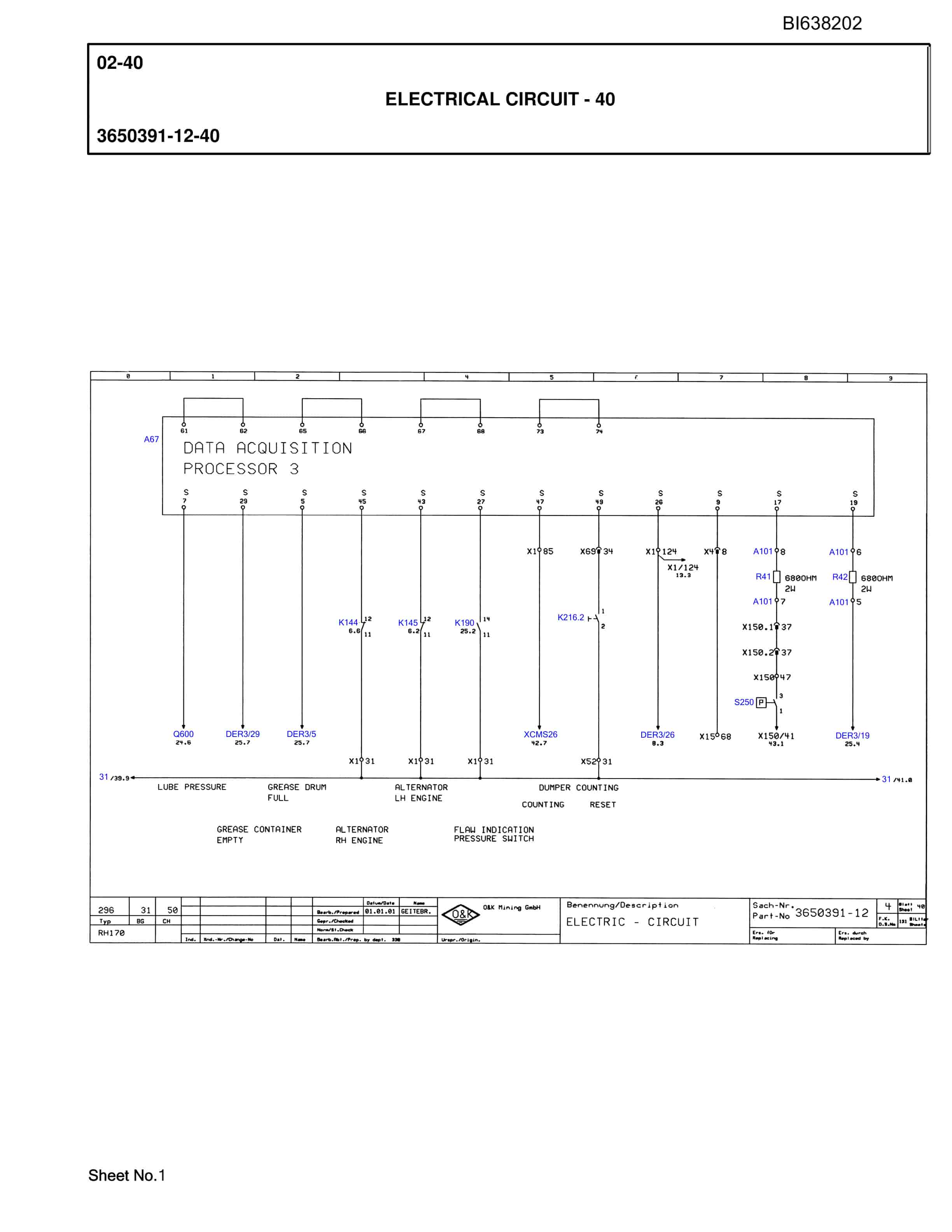 Bucyrus BMA RH170 Electrical Parts Catalog BI638202 2 Bucyrus BMA RH170 Electrical Parts Catalog BI638202 - Image 2