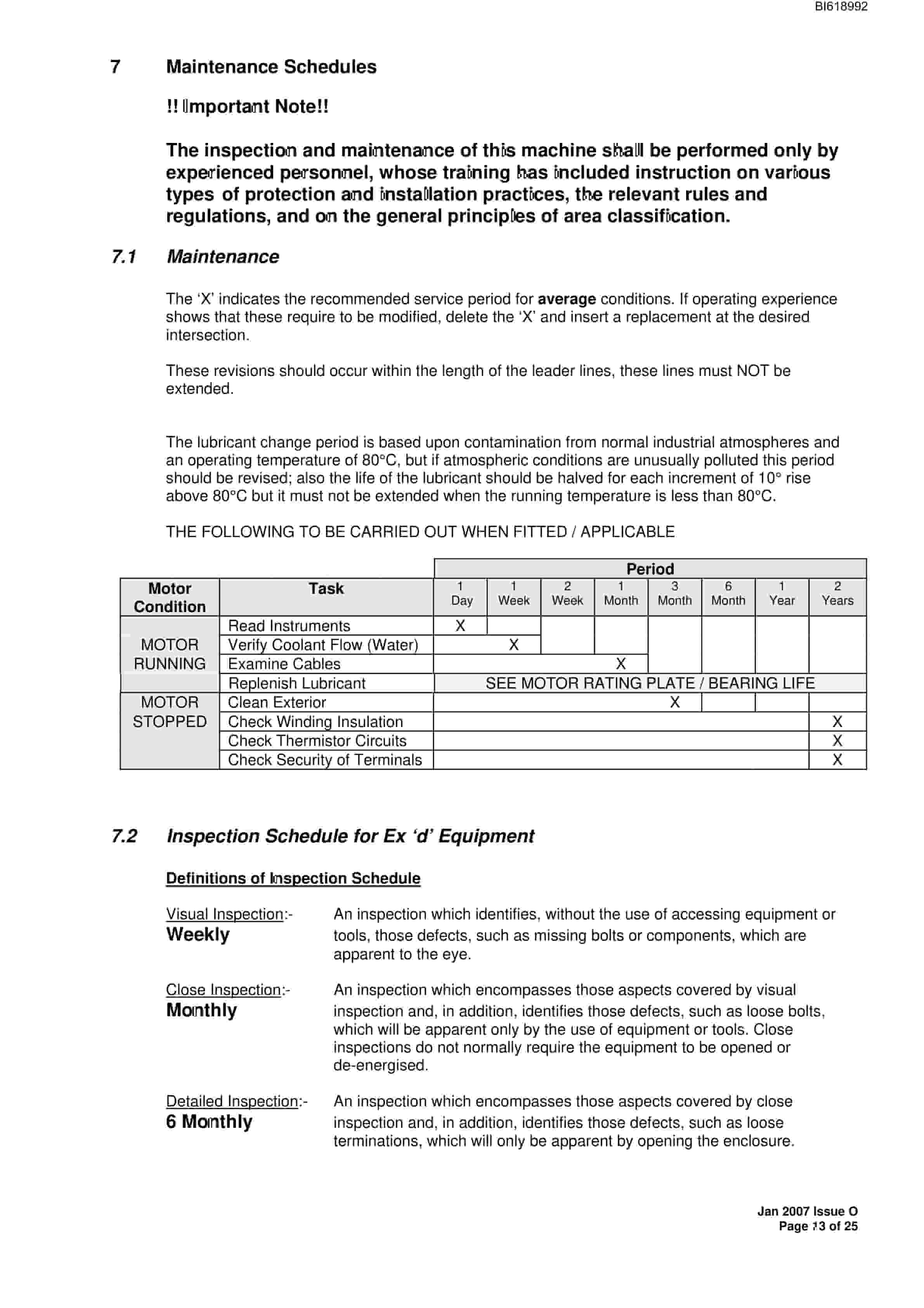 Bucyrus BMW28 37kW 3300V AC 3 Phase TEWC Technical Manual BI618992-2