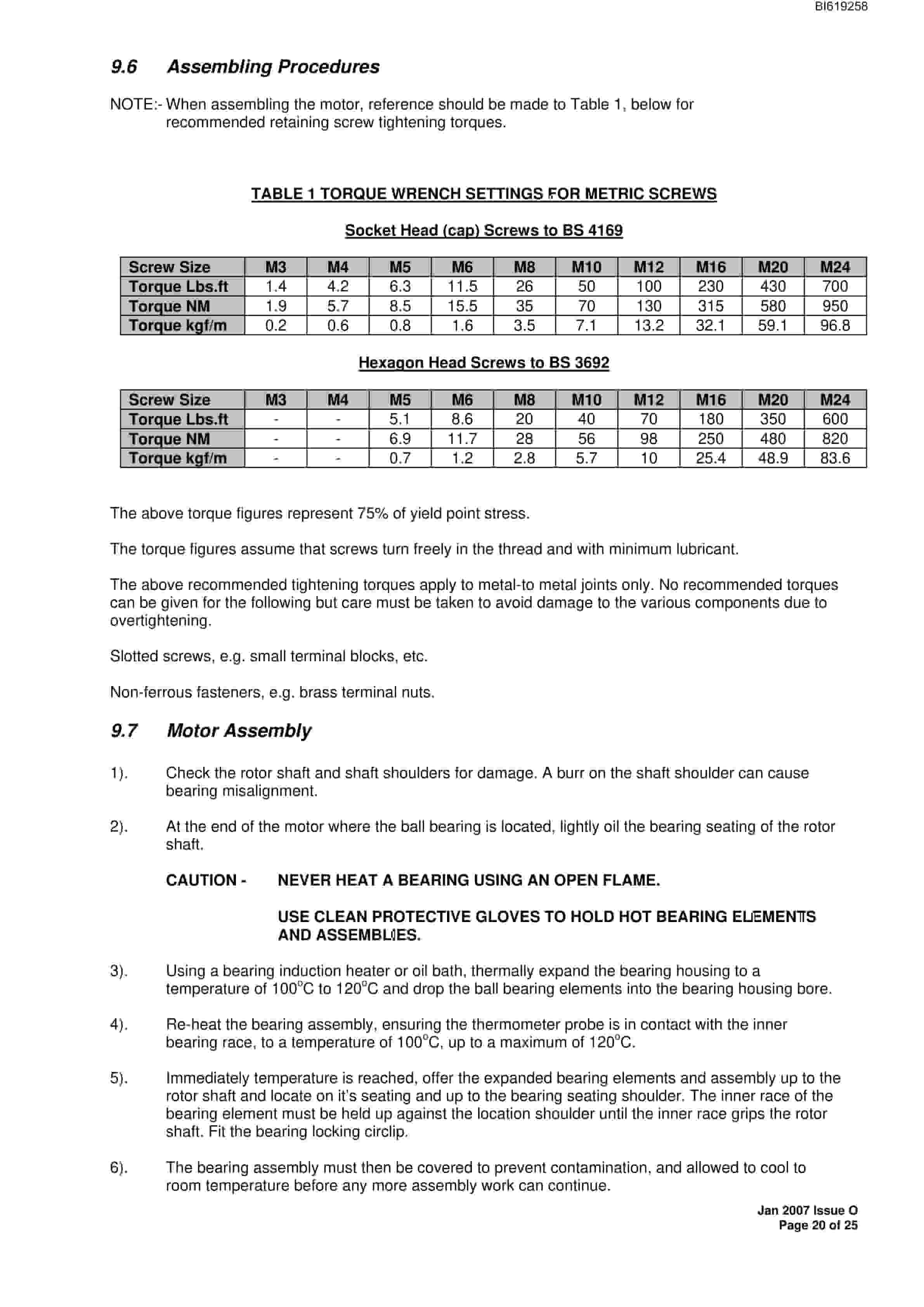 Bucyrus BMW28 37kW 3300V AC 3 Phase TEWC Technical Manual BI619258-5