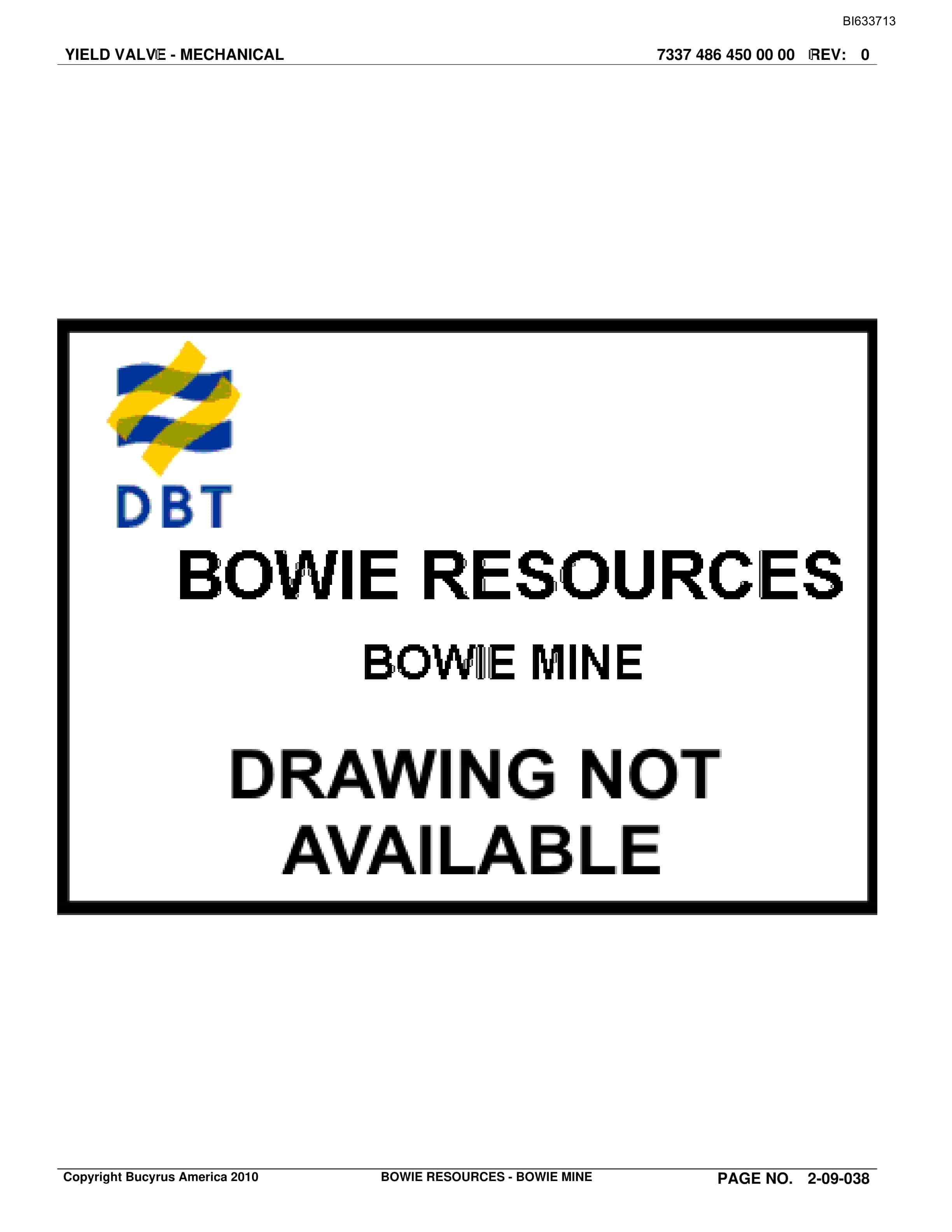 Bucyrus Bowie Mine Parts Catalog BI633713-5