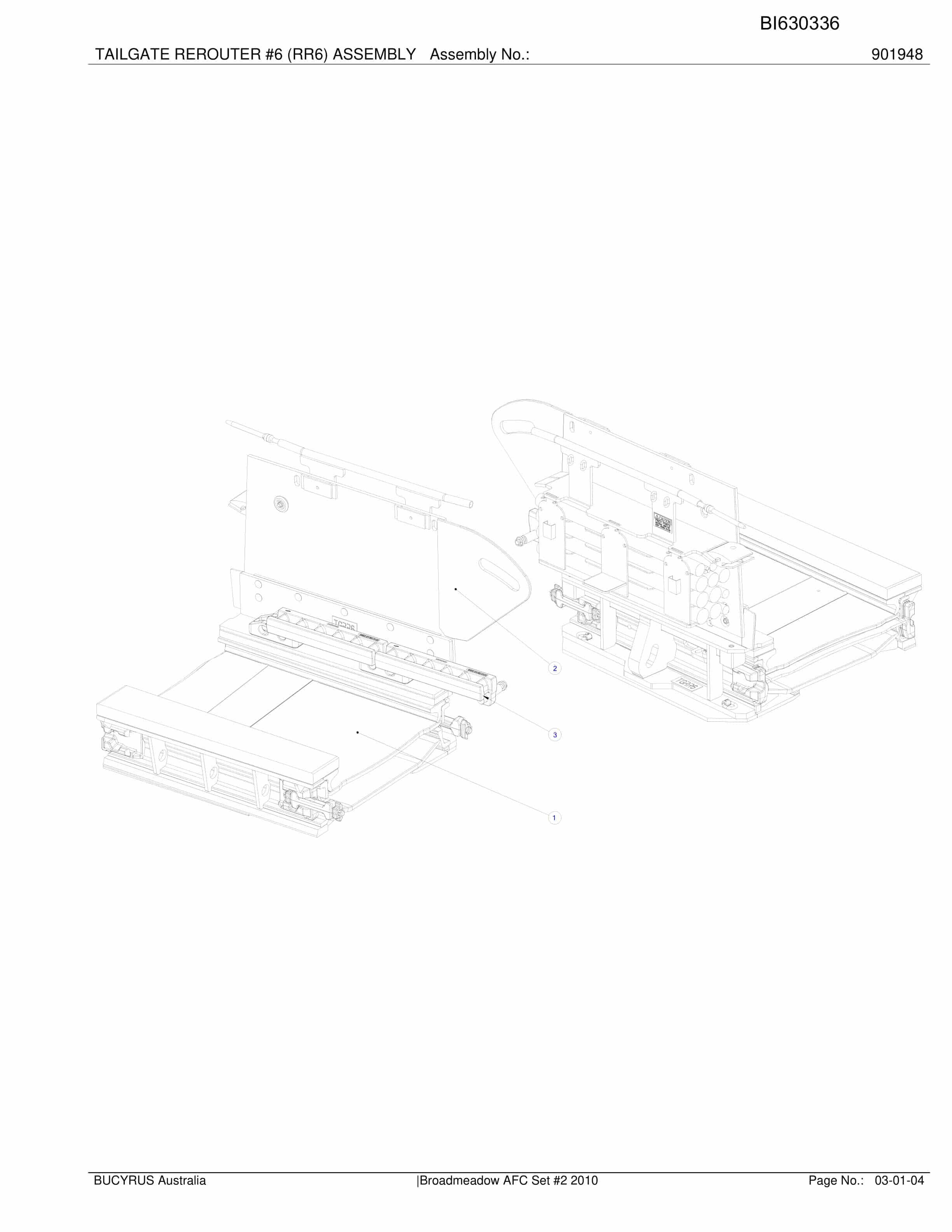 Bucyrus Broadmeadow AFC Set 2 2010 Parts Catalog BI630336-5