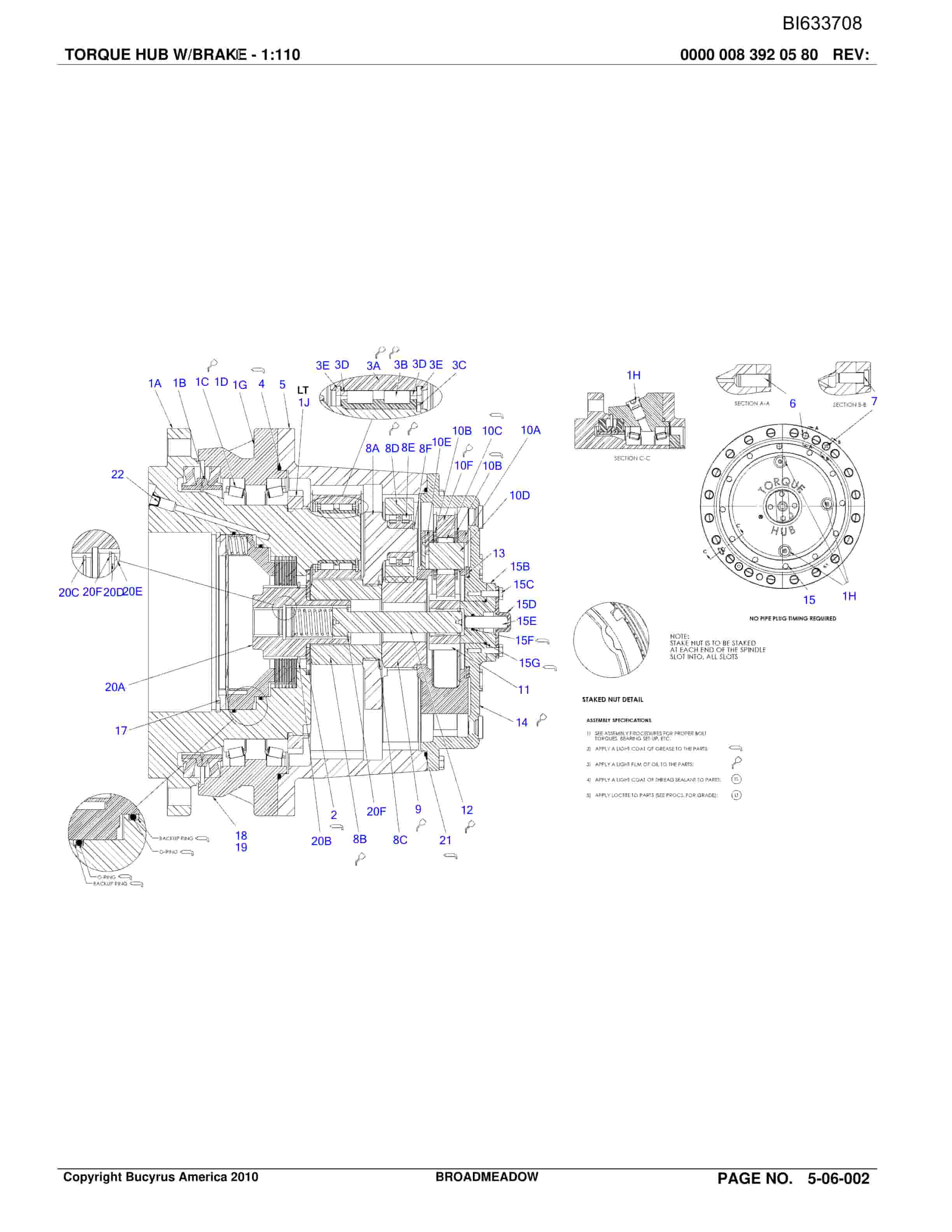 Bucyrus Broadmeadow Parts Catalog BI633708-2
