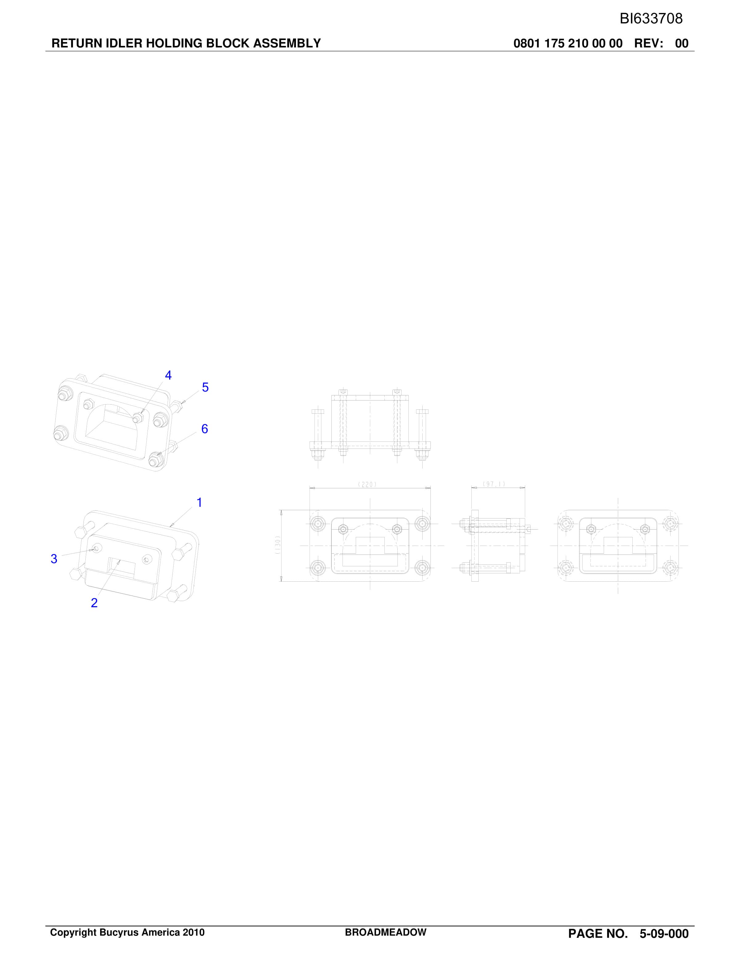 Bucyrus Broadmeadow Parts Catalog BI633708-4