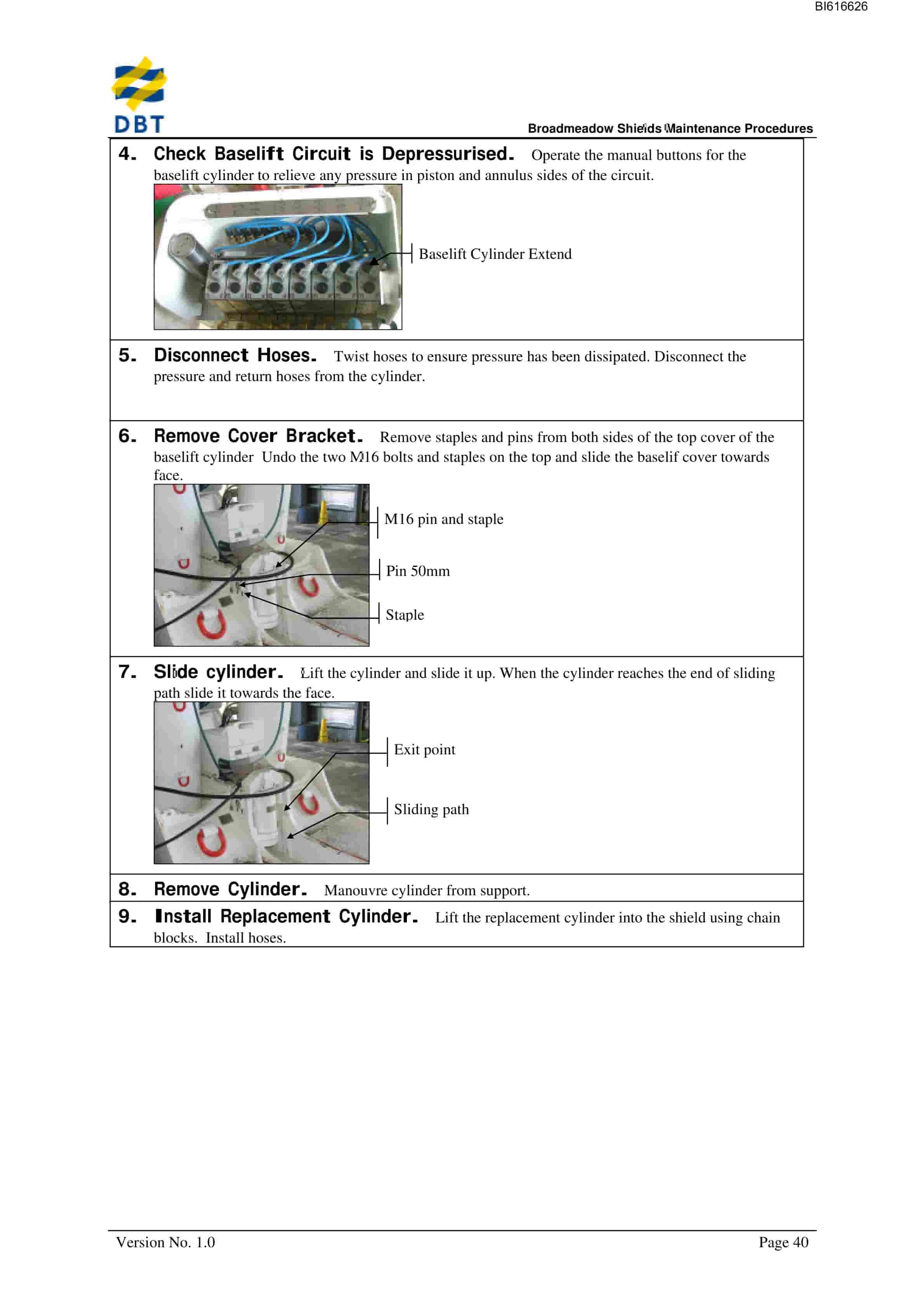 Bucyrus Broadmeadow Shields Maintenance Procedures Technical Manual BI616626-5