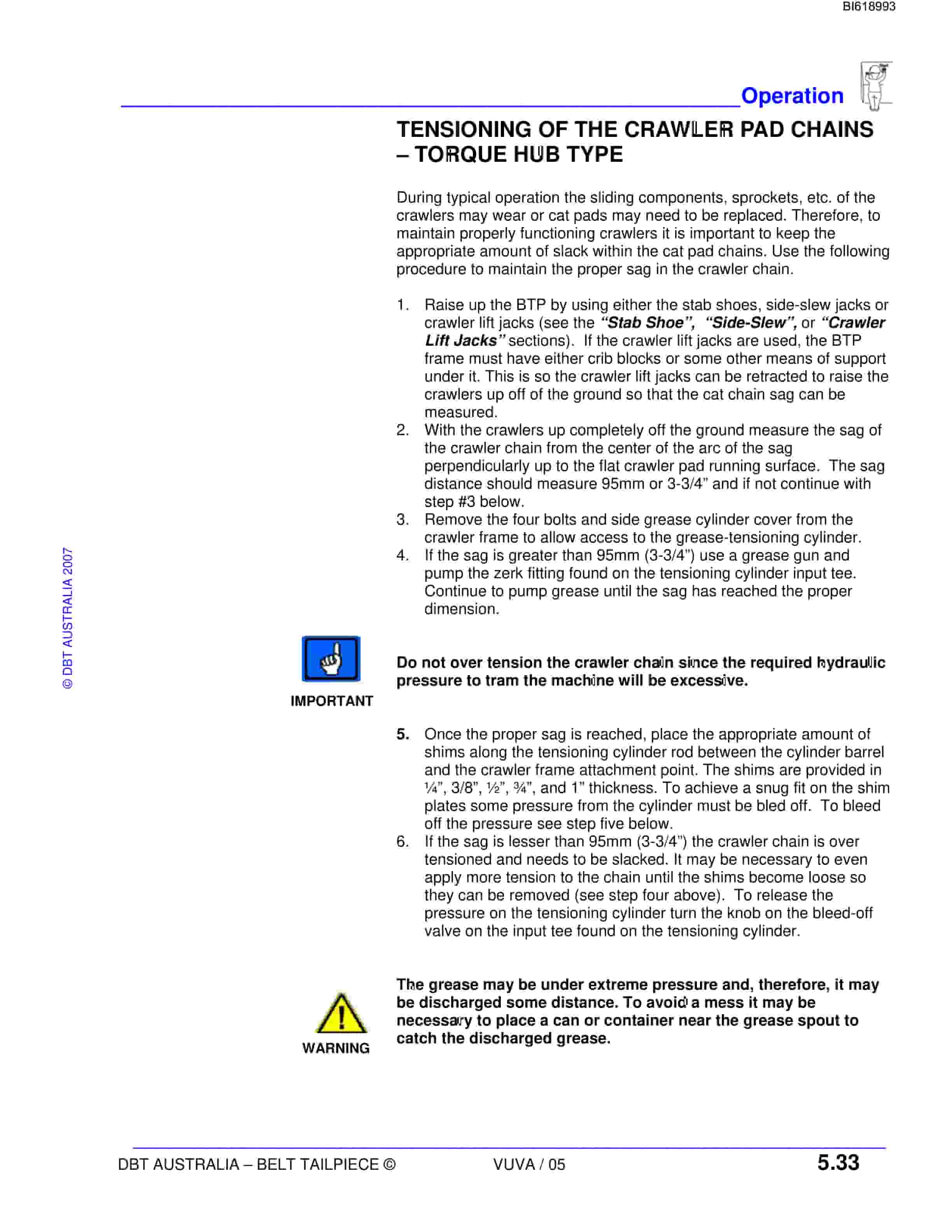Bucyrus Broadmeadow Technical Manual BI618993-4