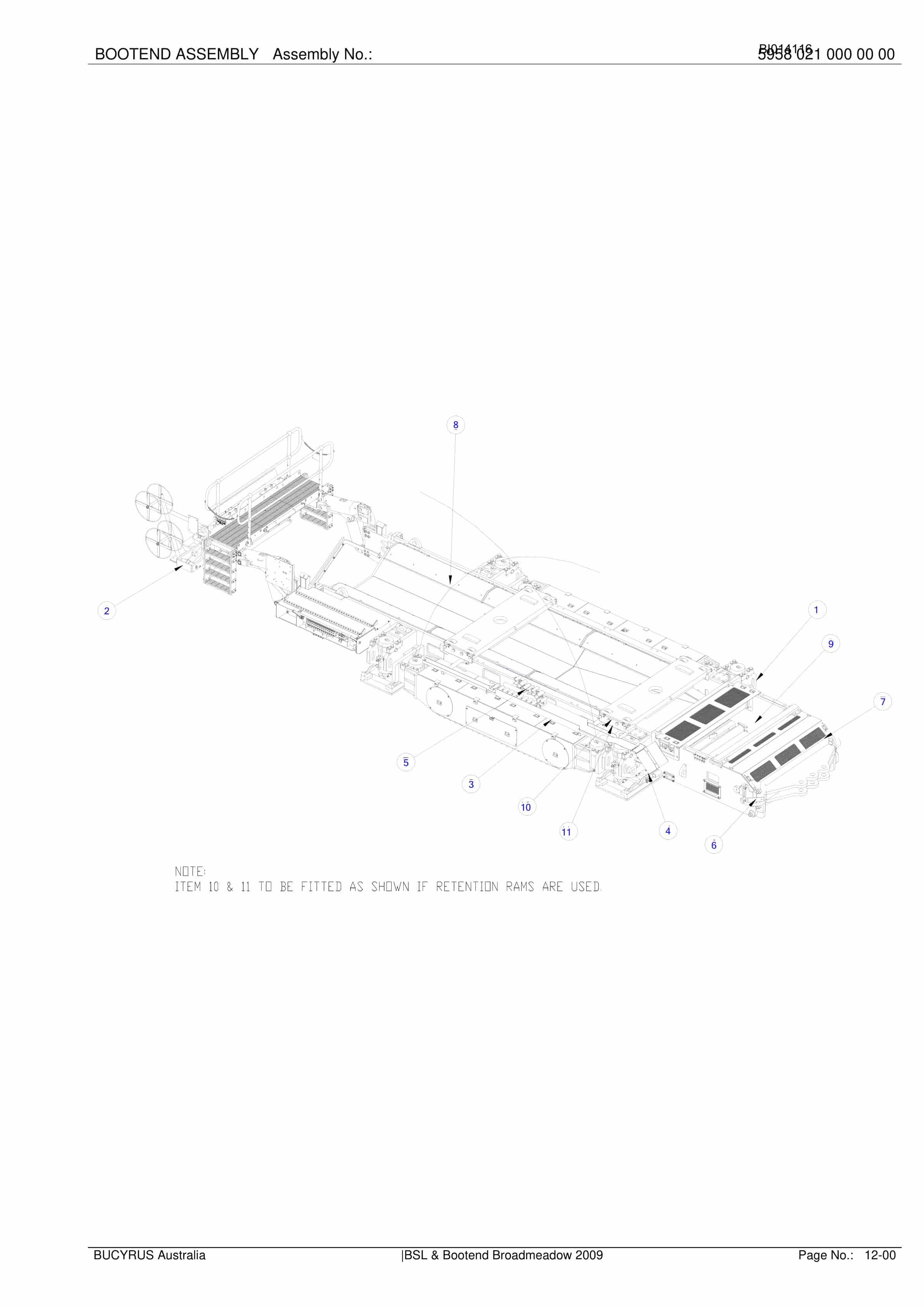 Bucyrus BSL And Bootend Broadmeadow 2009 Parts Catalog BI014116-4