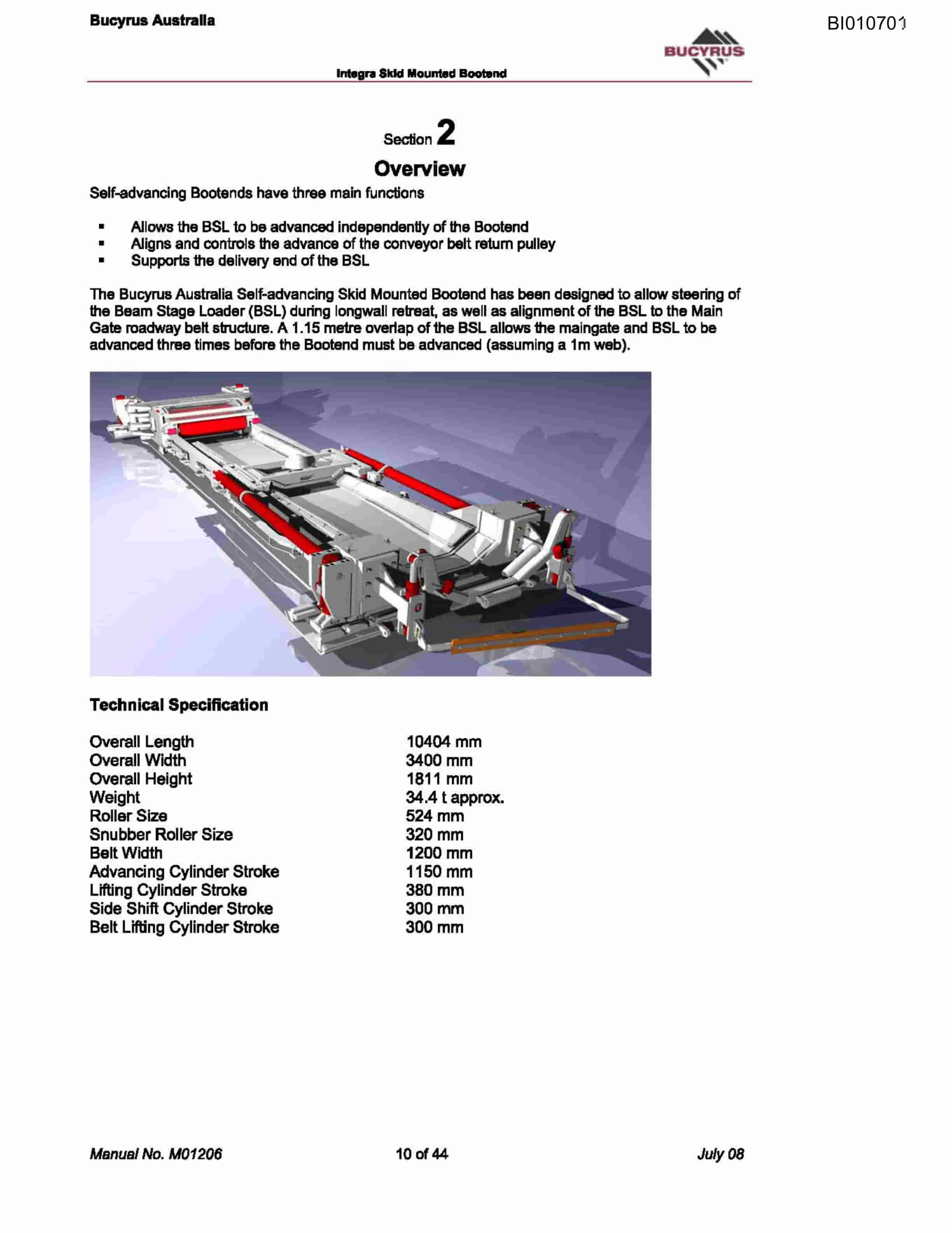 Bucyrus BSL And Bootend Integra Coal 2009 Parts Catalog BI010701-4