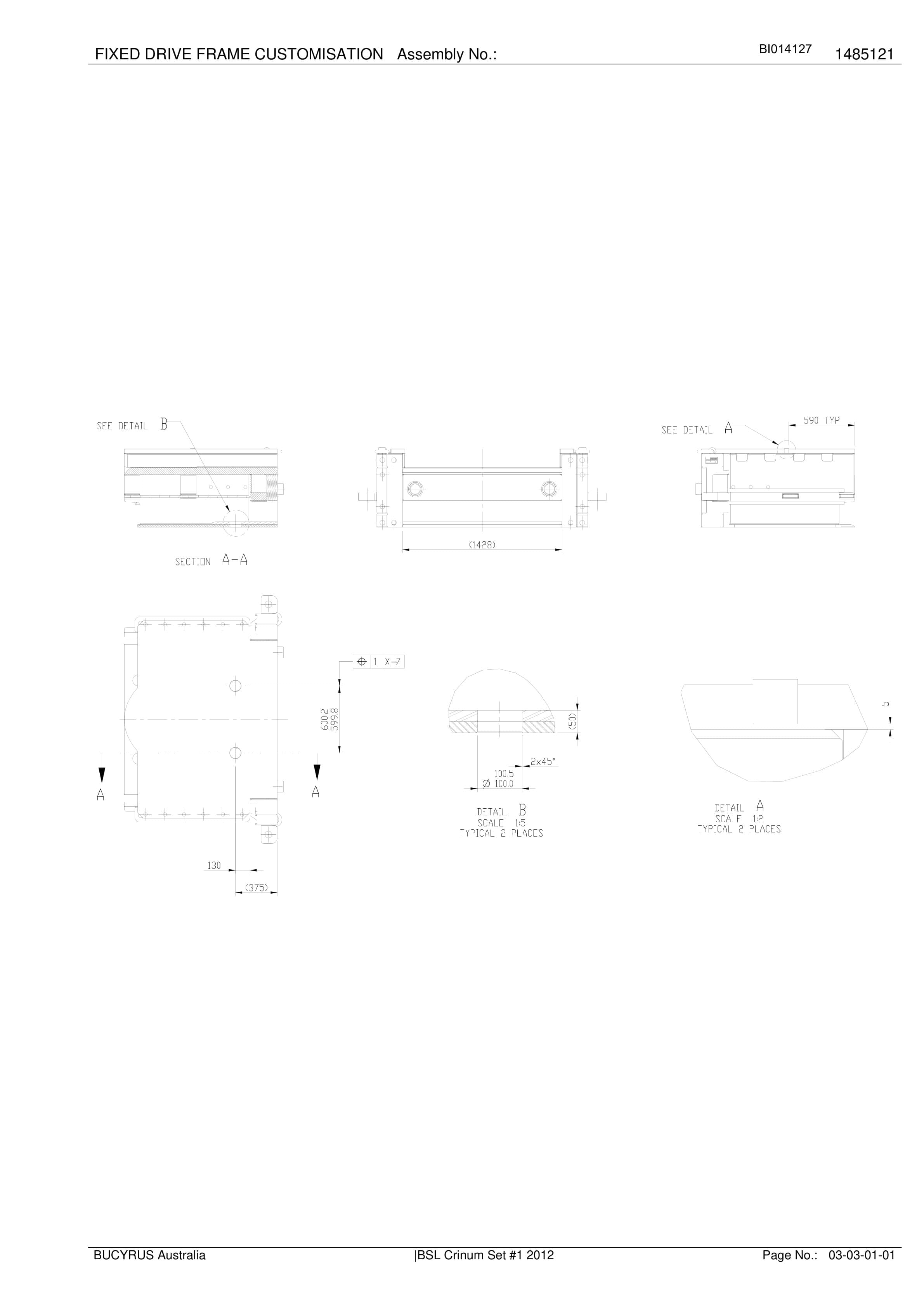 Bucyrus BSL Crinum Set 1 2012 Parts Catalog BI014127-2