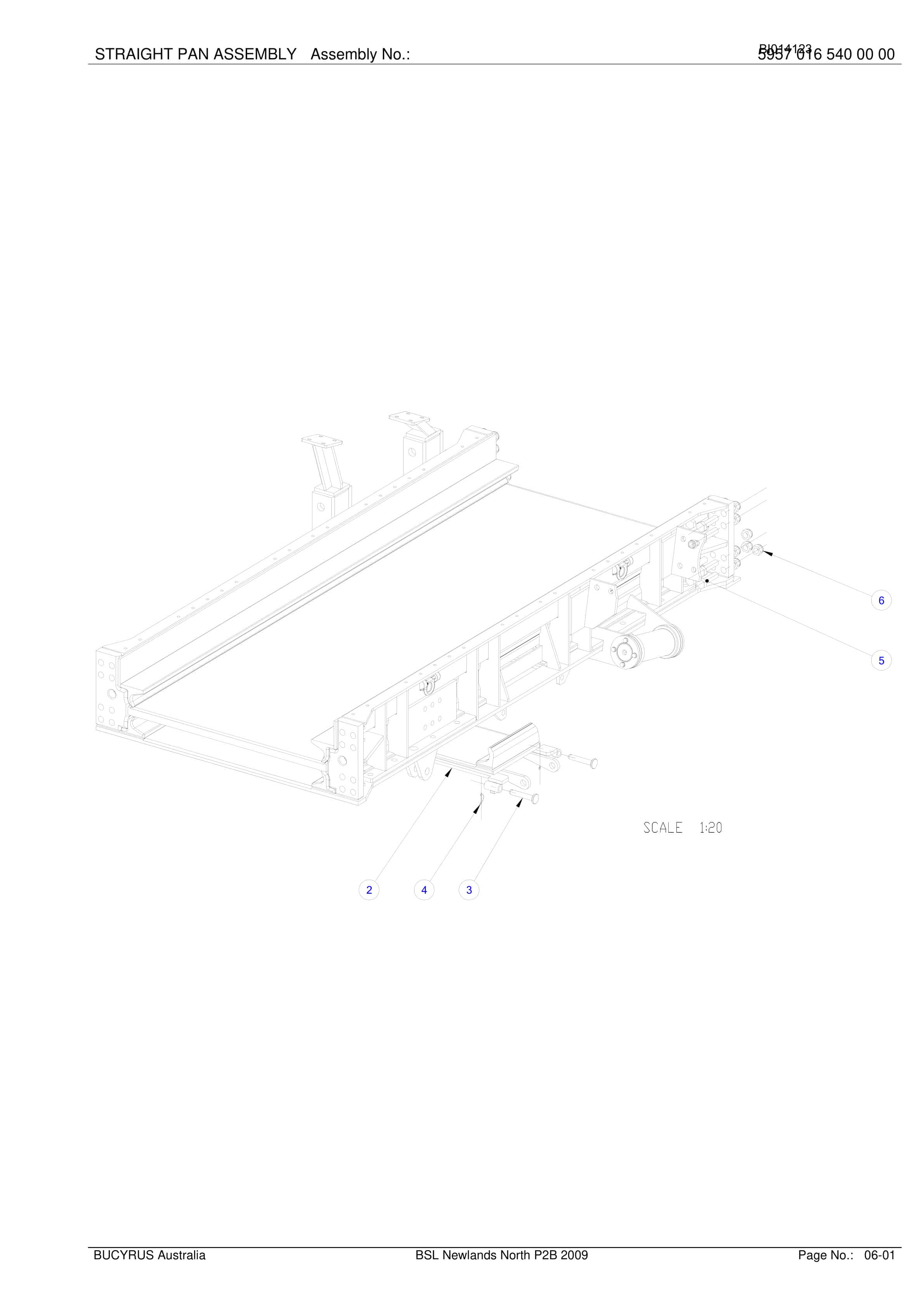 Bucyrus BSL Newlands North P2B 2009 Parts Catalog BI014123-2