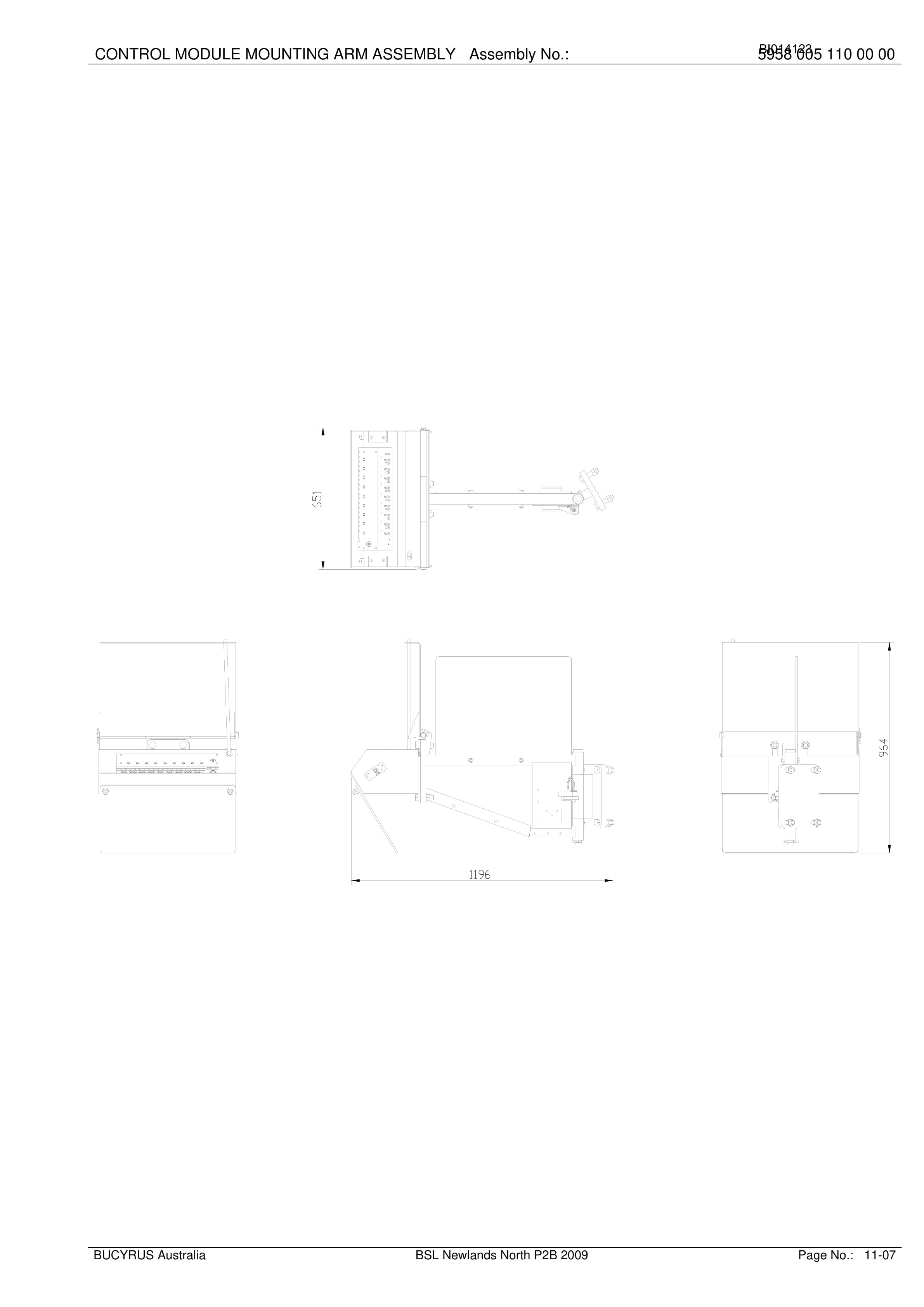 Bucyrus BSL Newlands North P2B 2009 Parts Catalog BI014123-4
