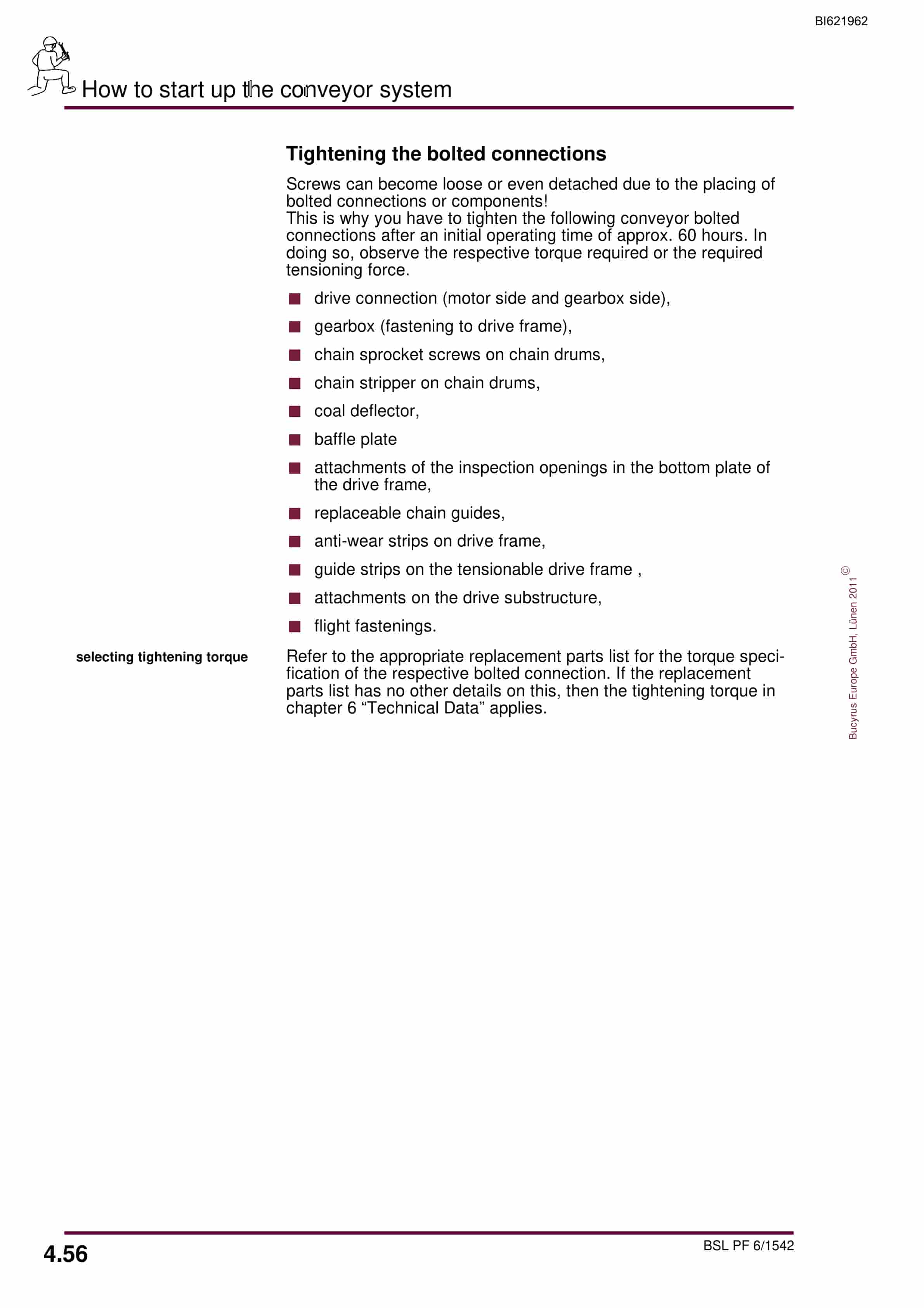 Bucyrus BSL PF 6-1542 Operating Manual BI621962-3