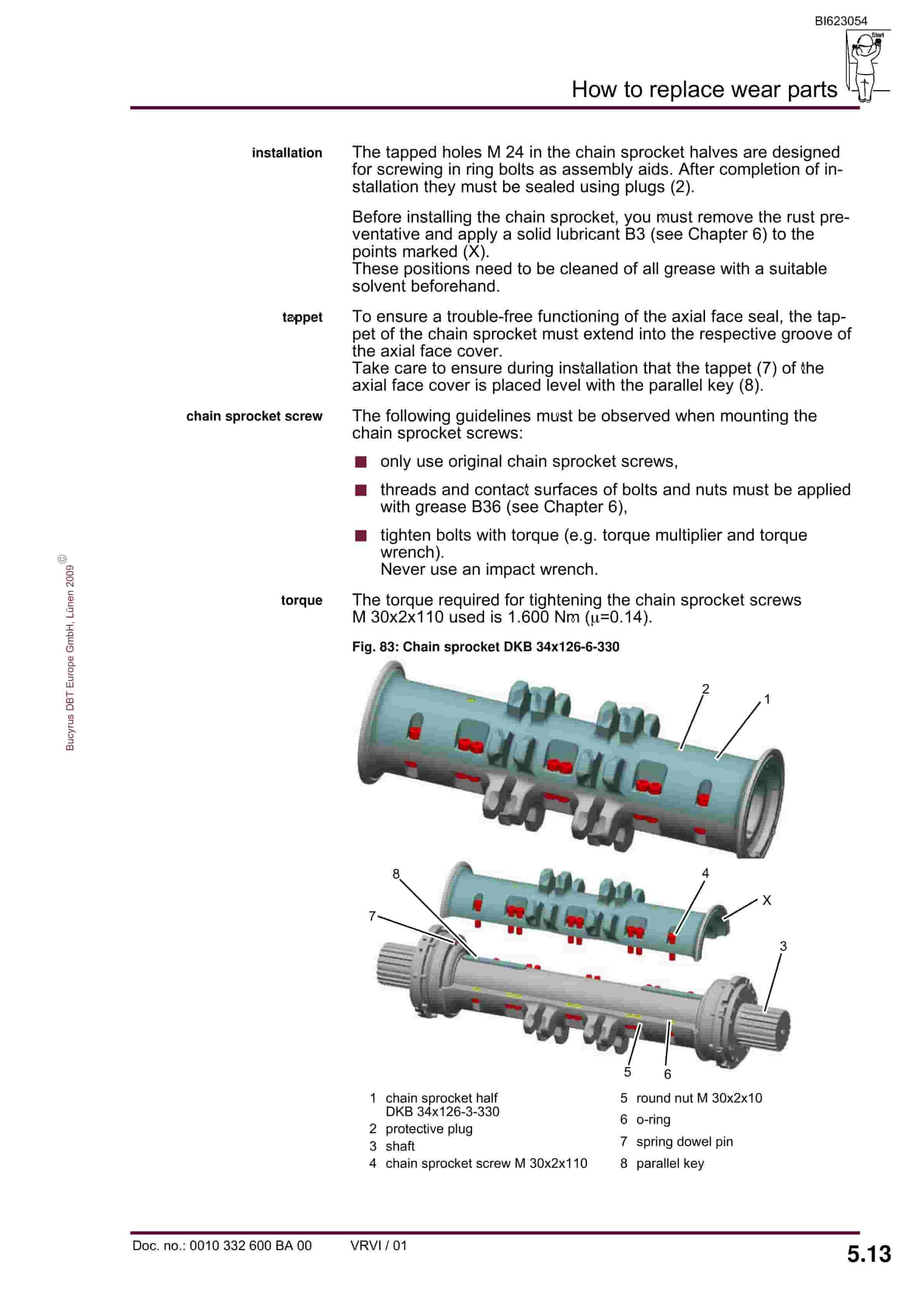 Bucyrus BSL PF 6-1542 Operating Manual BI623054-5