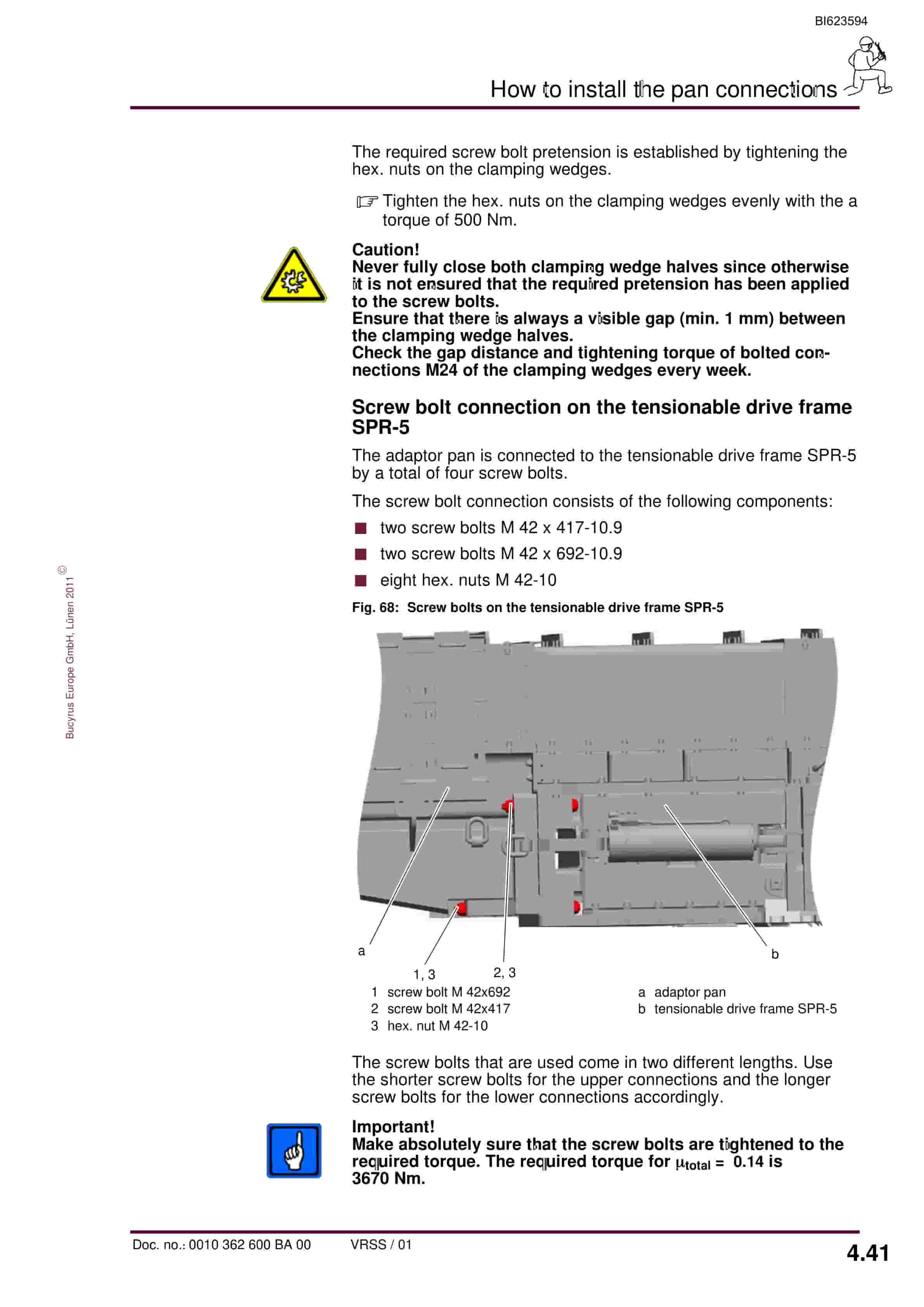 Bucyrus BSL PF 6-1542 Operating Manual BI623594-2