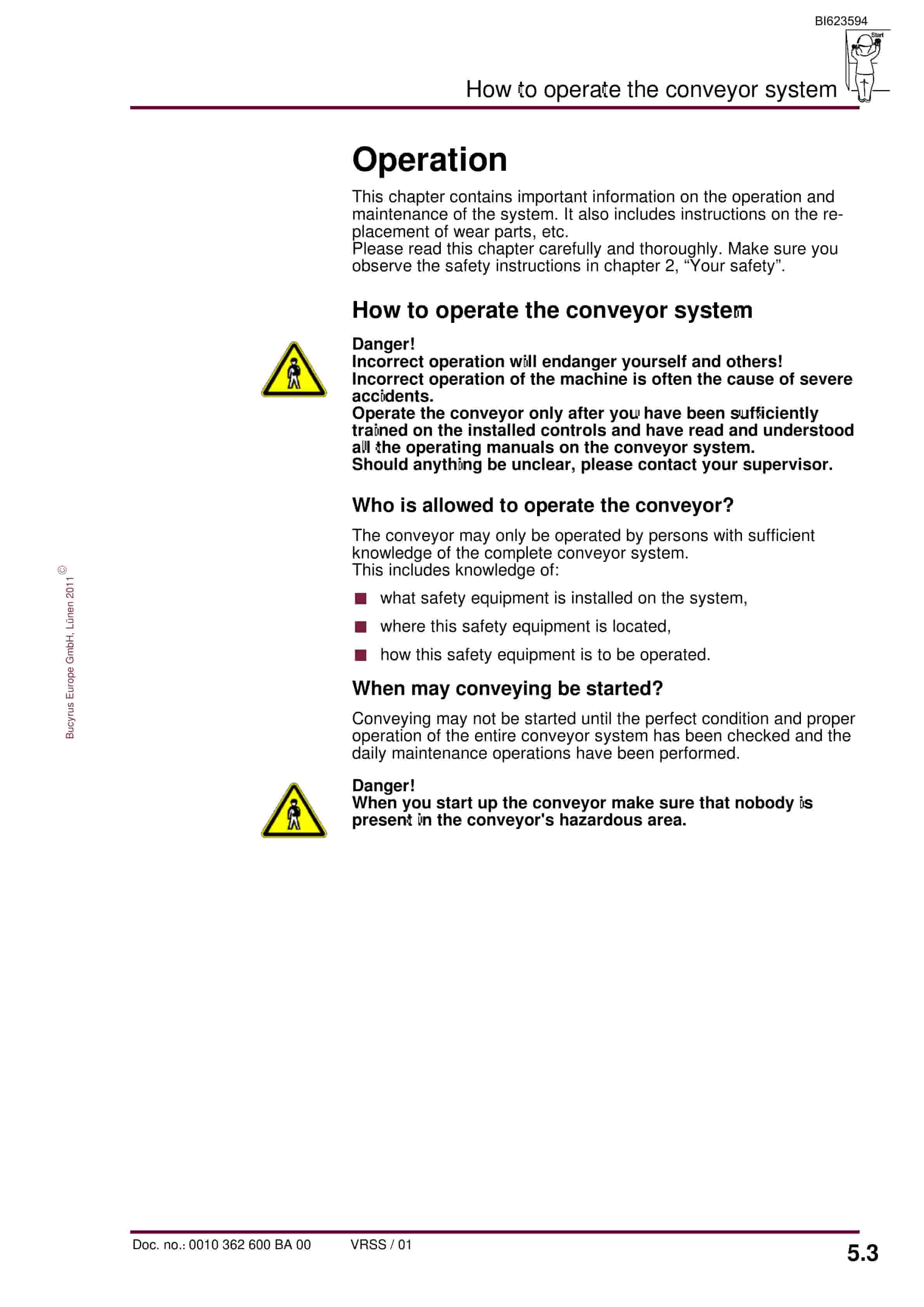 Bucyrus BSL PF 6-1542 Operating Manual BI623594-3