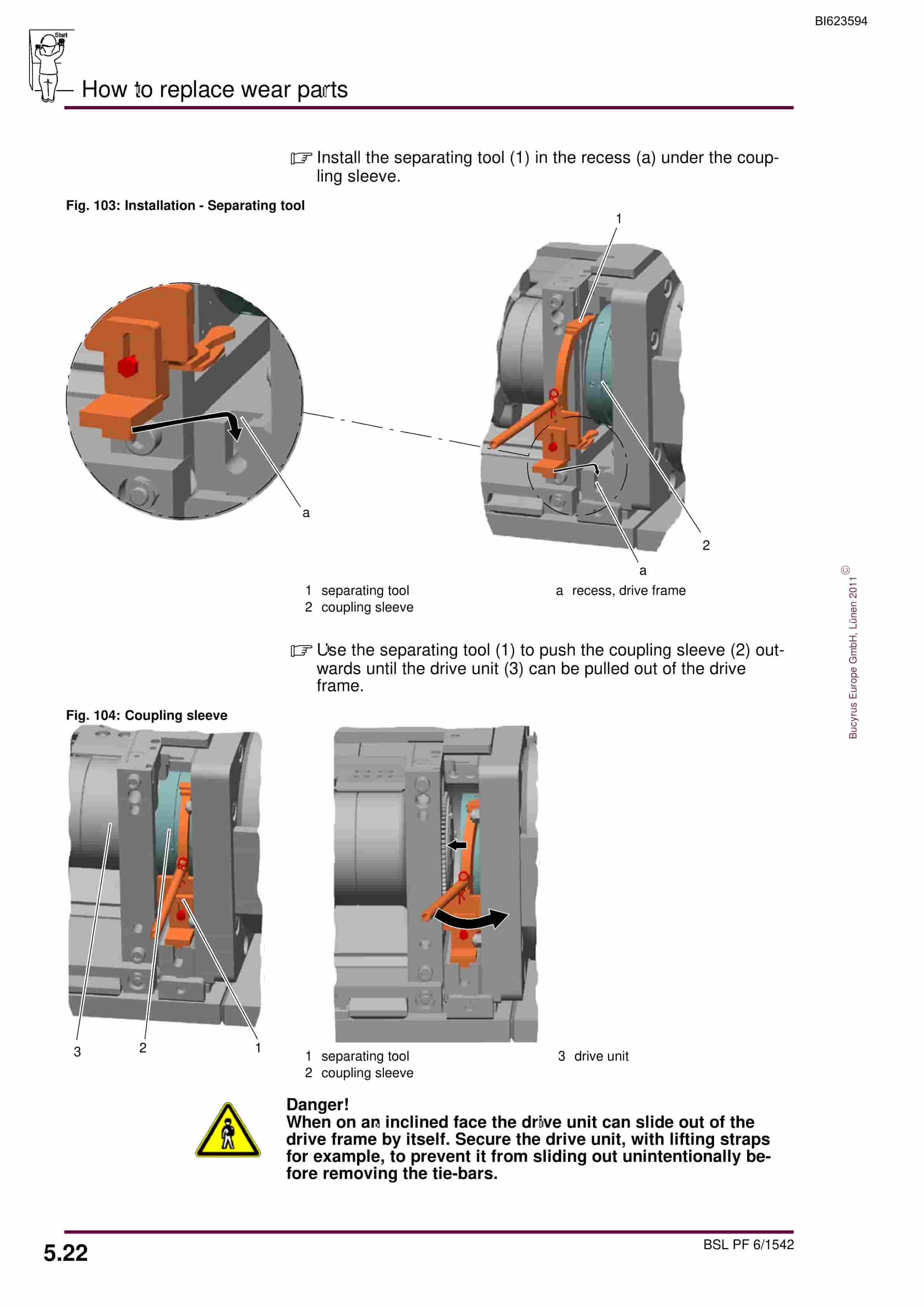 Bucyrus BSL PF 6-1542 Operating Manual BI623594-5