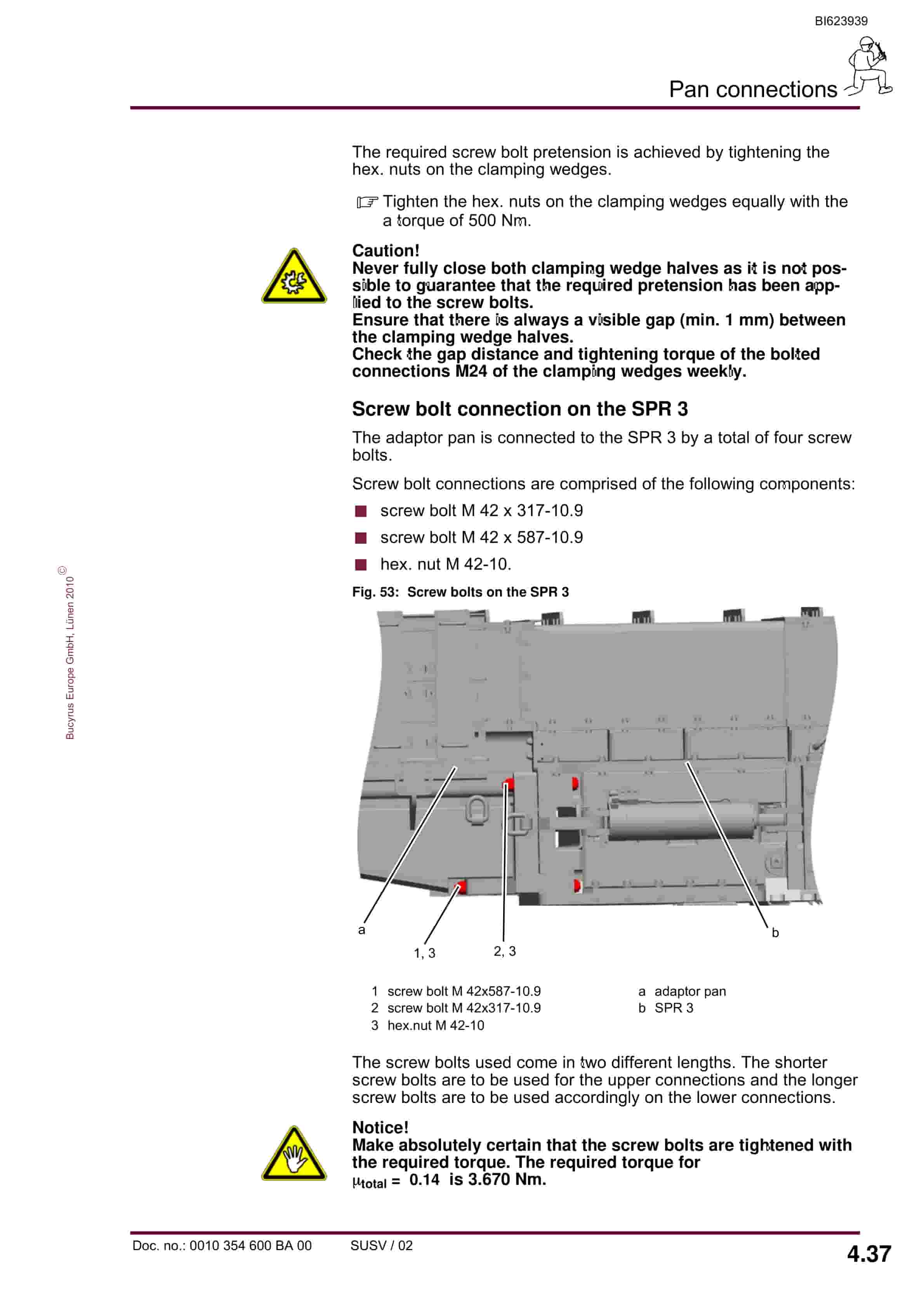 Bucyrus BSL PF 6-1542 Operating Manual BI623939-2