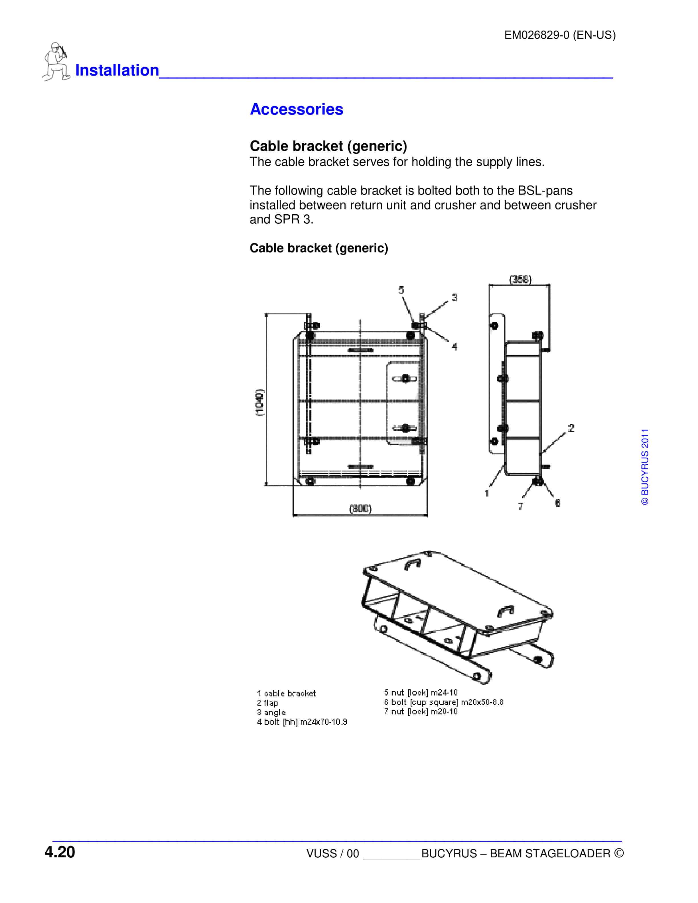 Bucyrus BSL - PF5-1542 Operating Manual EM026829-0-2