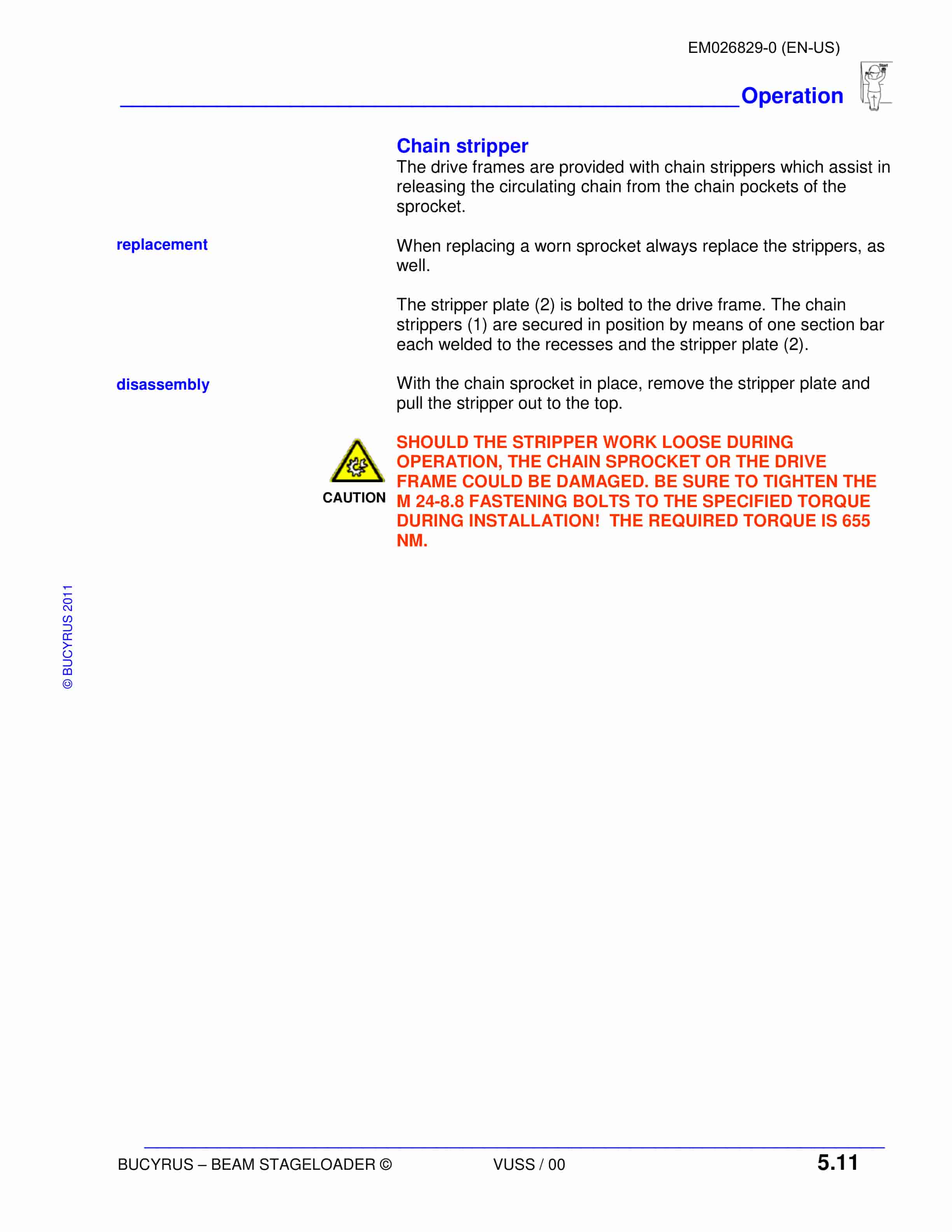 Bucyrus BSL - PF5-1542 Operating Manual EM026829-0-5
