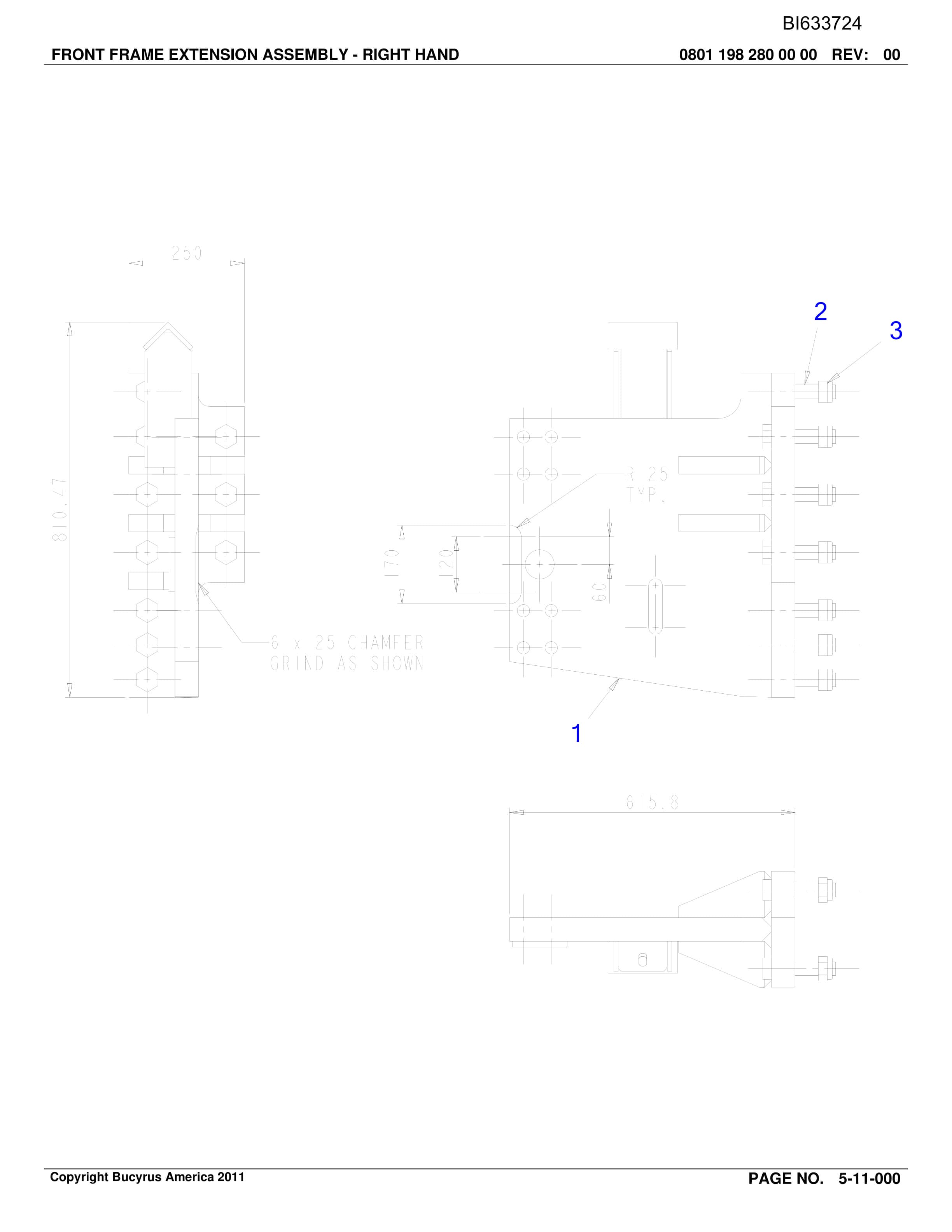 Bucyrus BTP Crawler Assembly Parts Catalog BI633724-3