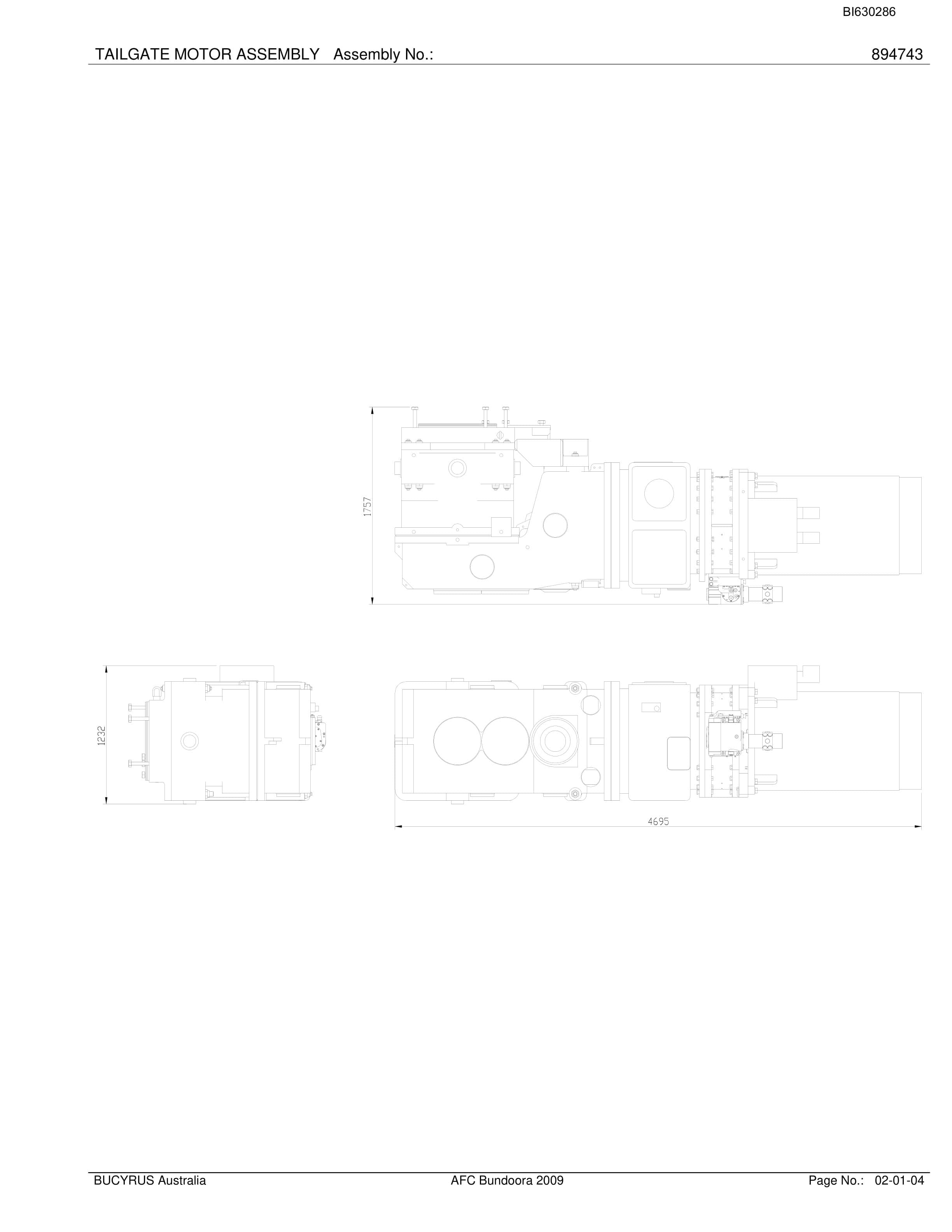 Bucyrus Bundoora AFC 2009 Parts Catalog BI630286-5