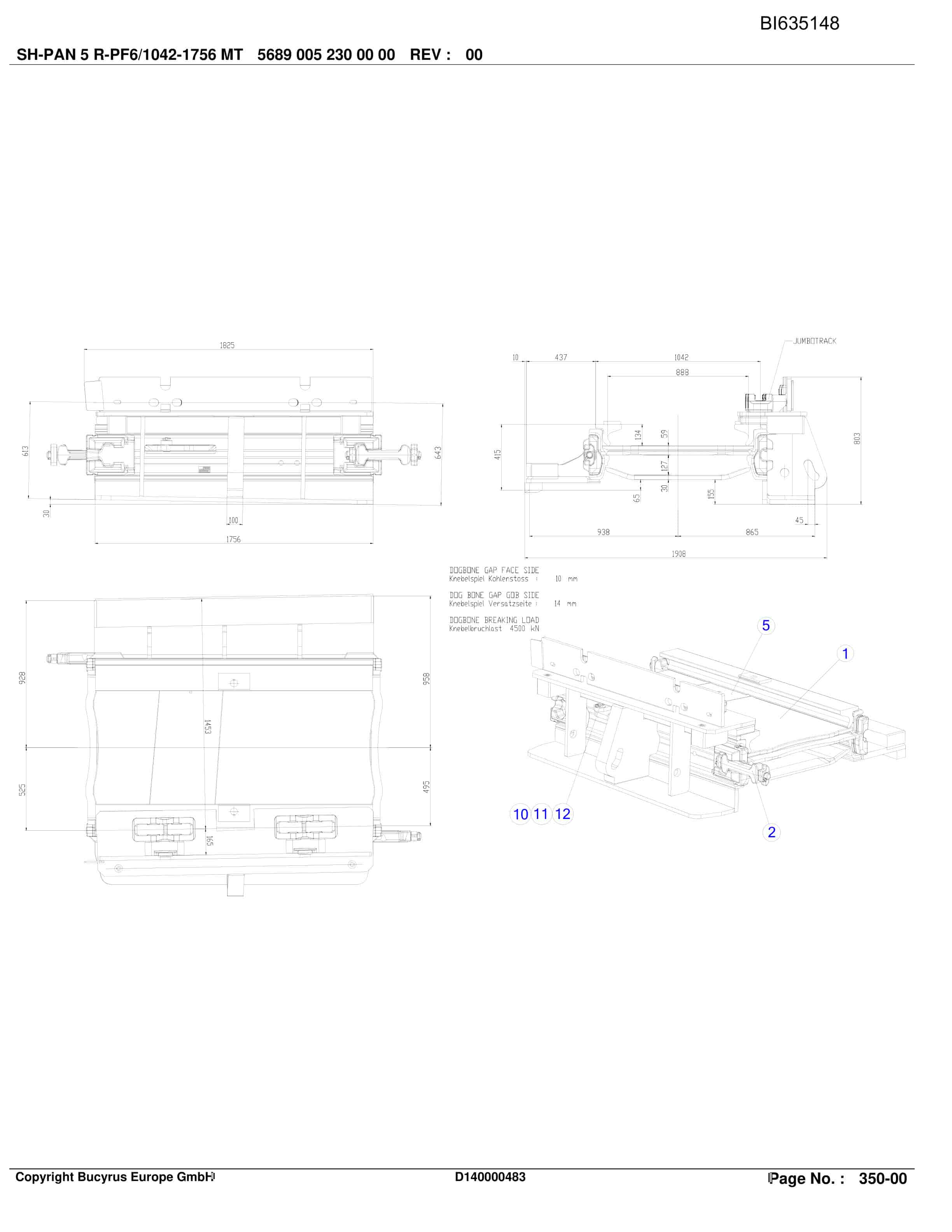 Bucyrus BW DARKOV 2, MS.SH-Conveyor PF6-1042 Parts Catalog BI635148-5