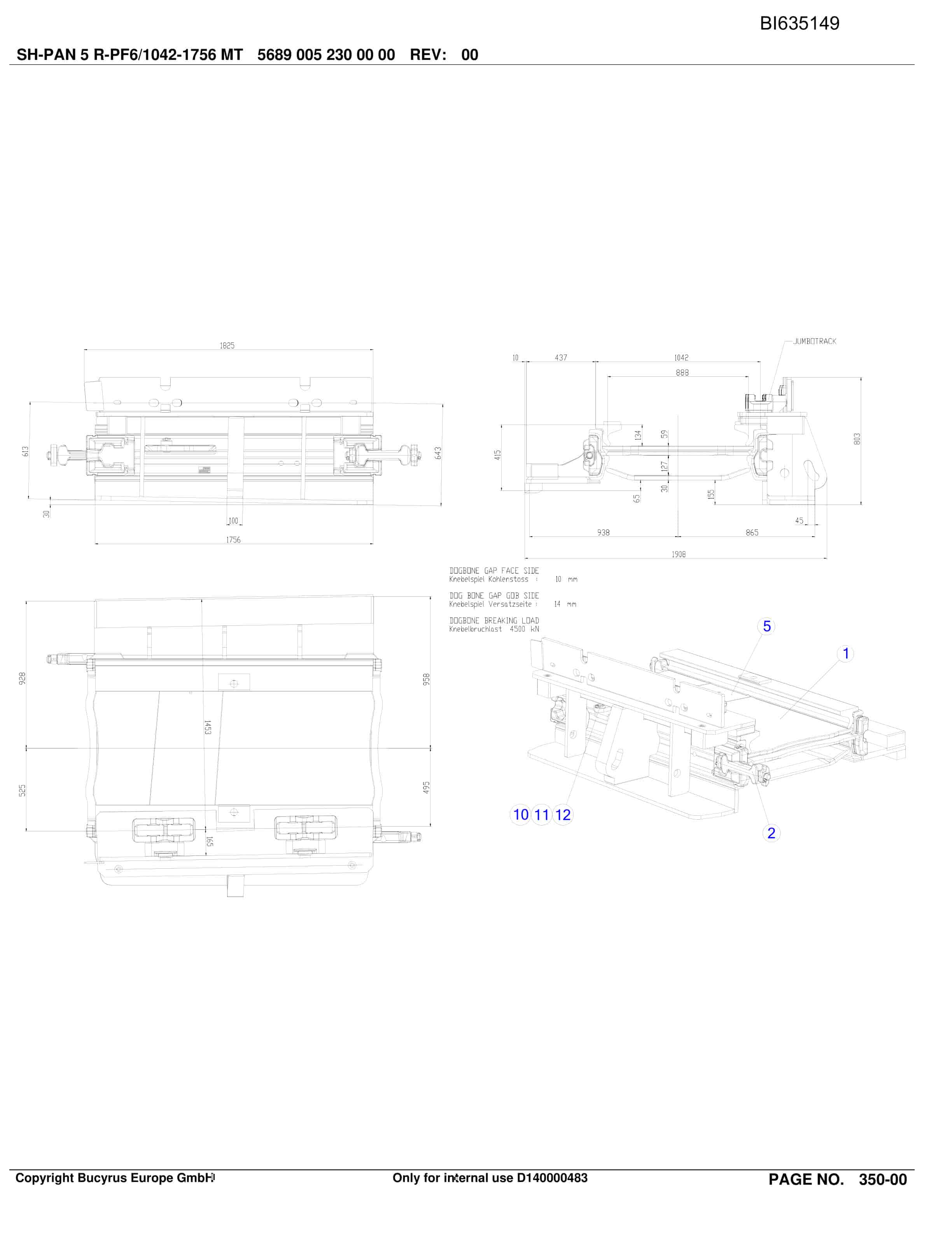 Bucyrus BW DARKOV 2, MS.SH-Conveyor PF6-1042 Parts Catalog BI635149-5