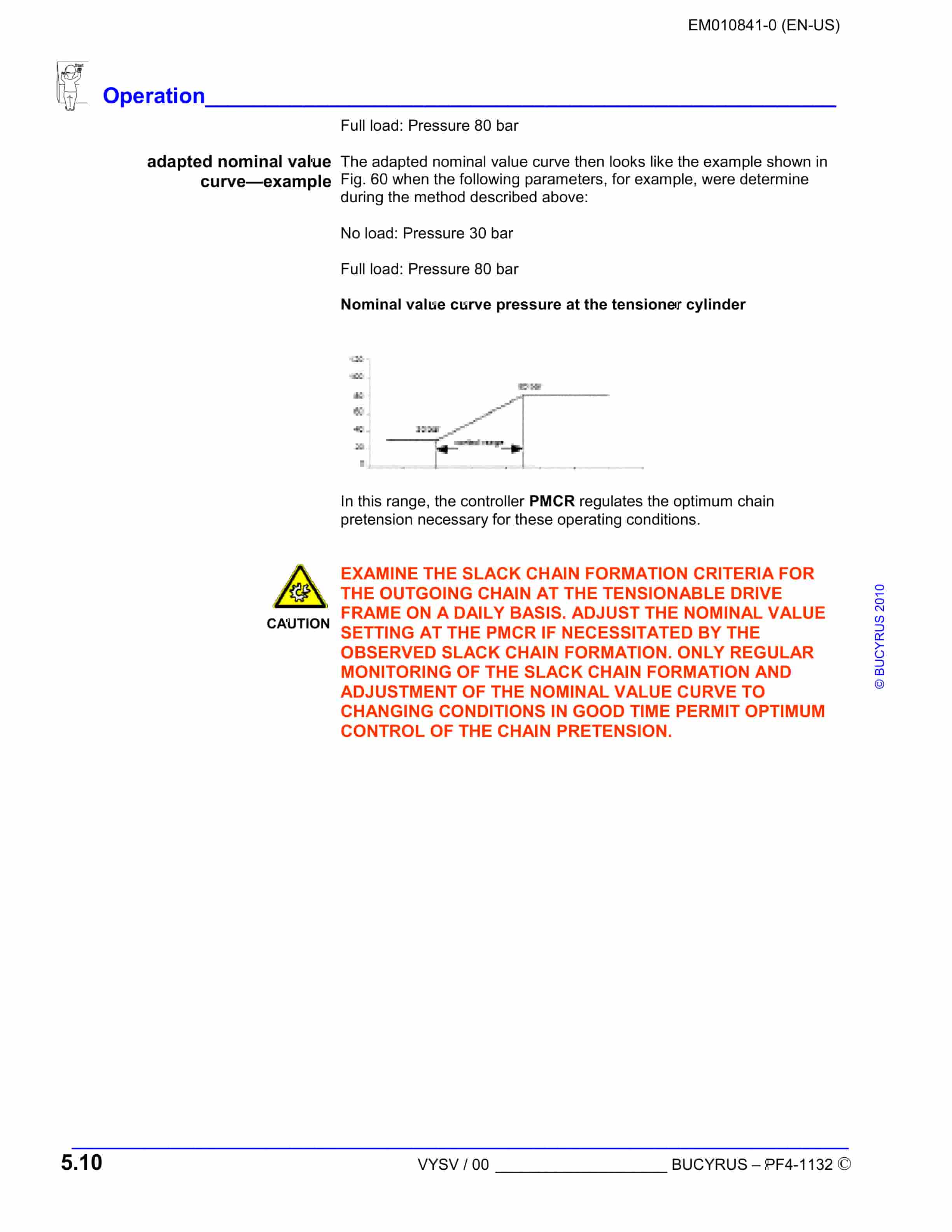 Bucyrus Chain Locking Device Operating Manual EM010841-0-4