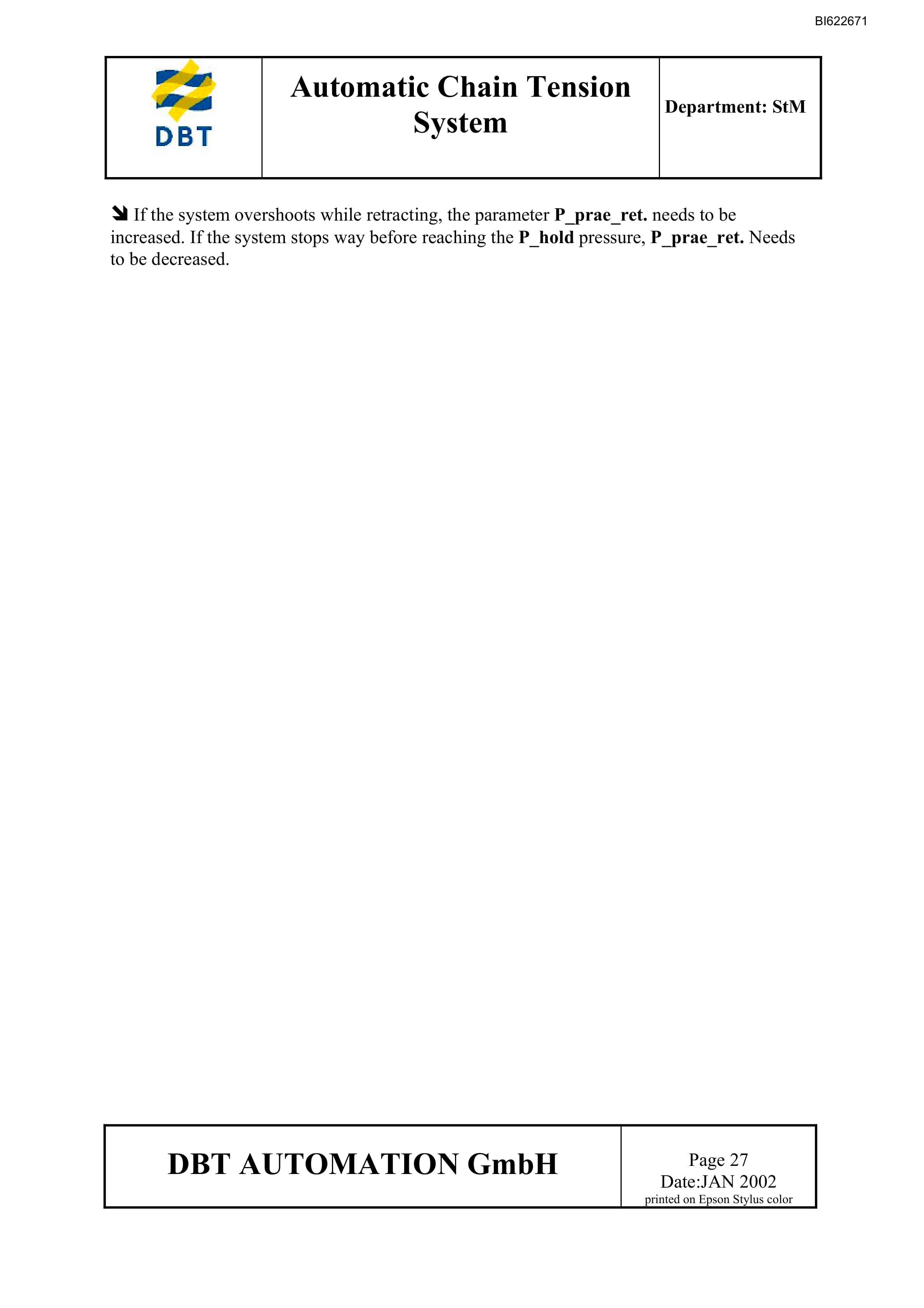 Bucyrus Chain Tensioner With PM4 Technical Manual BI622671-5