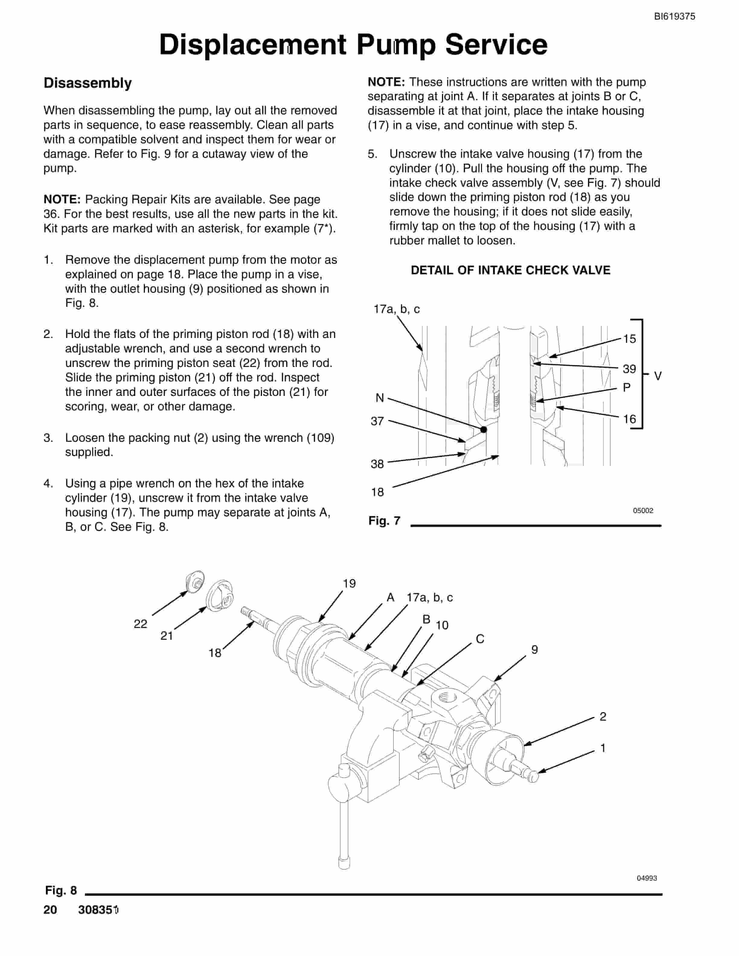 Bucyrus Check-Mate 800 Pumps Technical Manual BI619375-2