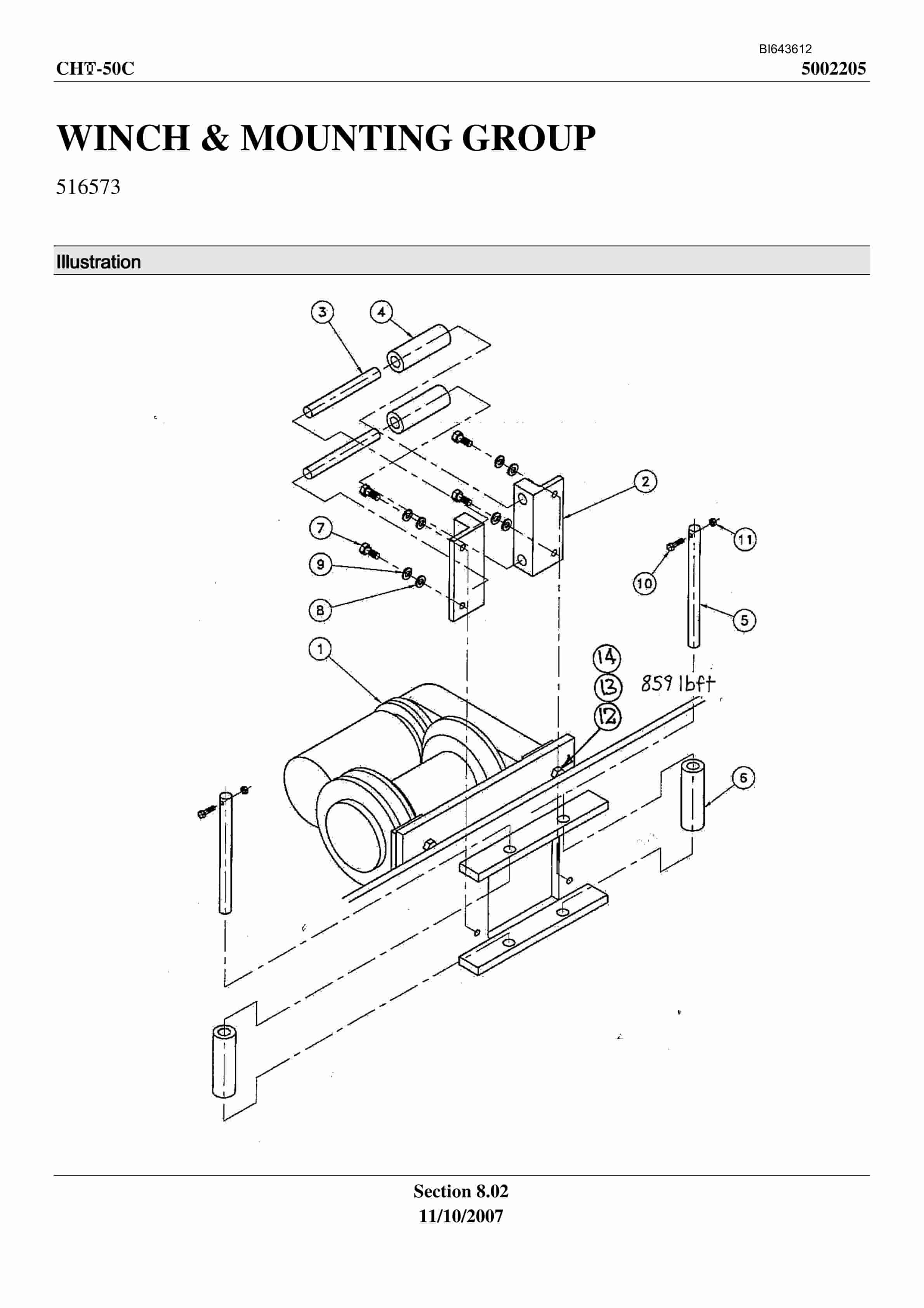 Bucyrus CHT50 Parts Manual BI643612-5