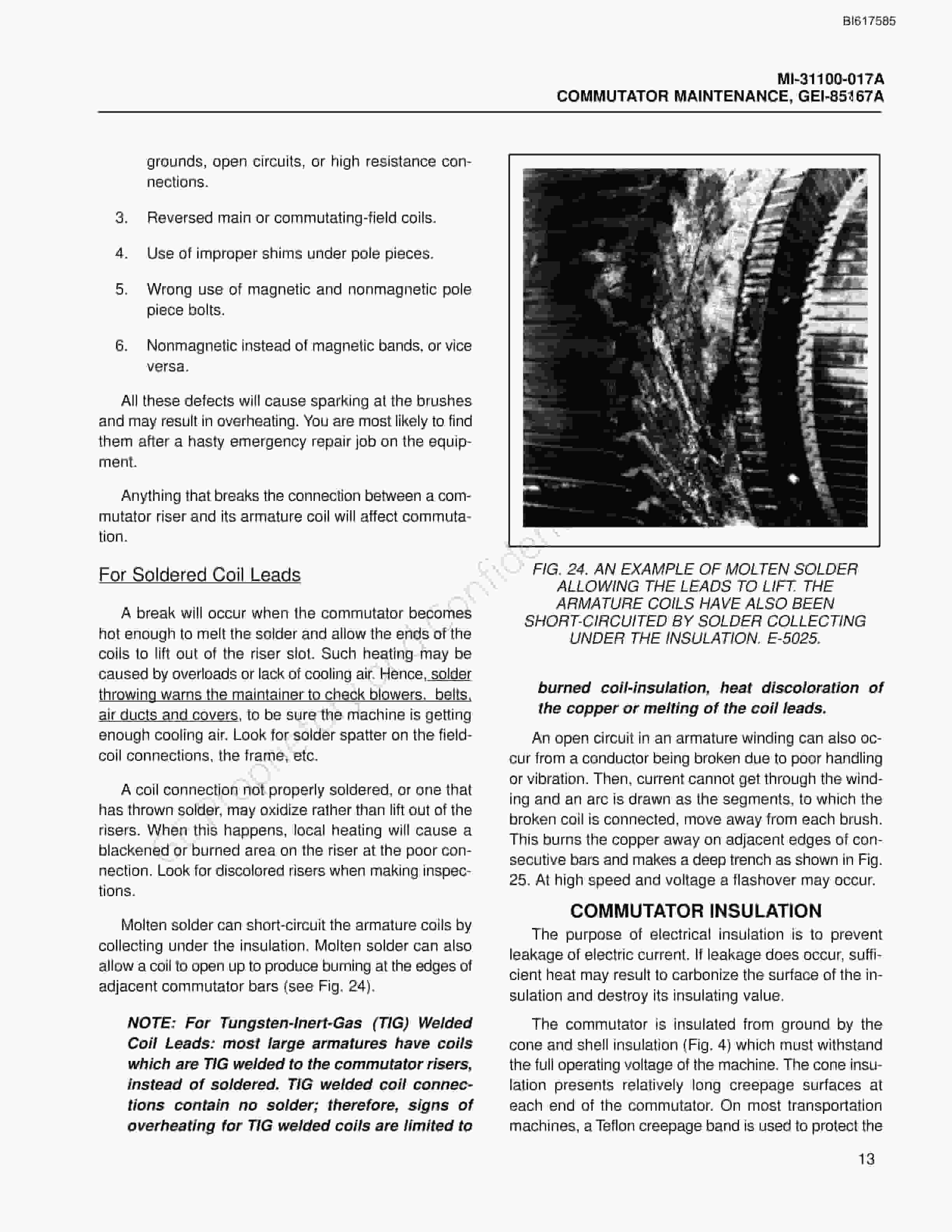 Bucyrus Commutator Maintenance Technical Manual BI617585 4 Bucyrus Commutator Maintenance Technical Manual BI617585 - Image 4