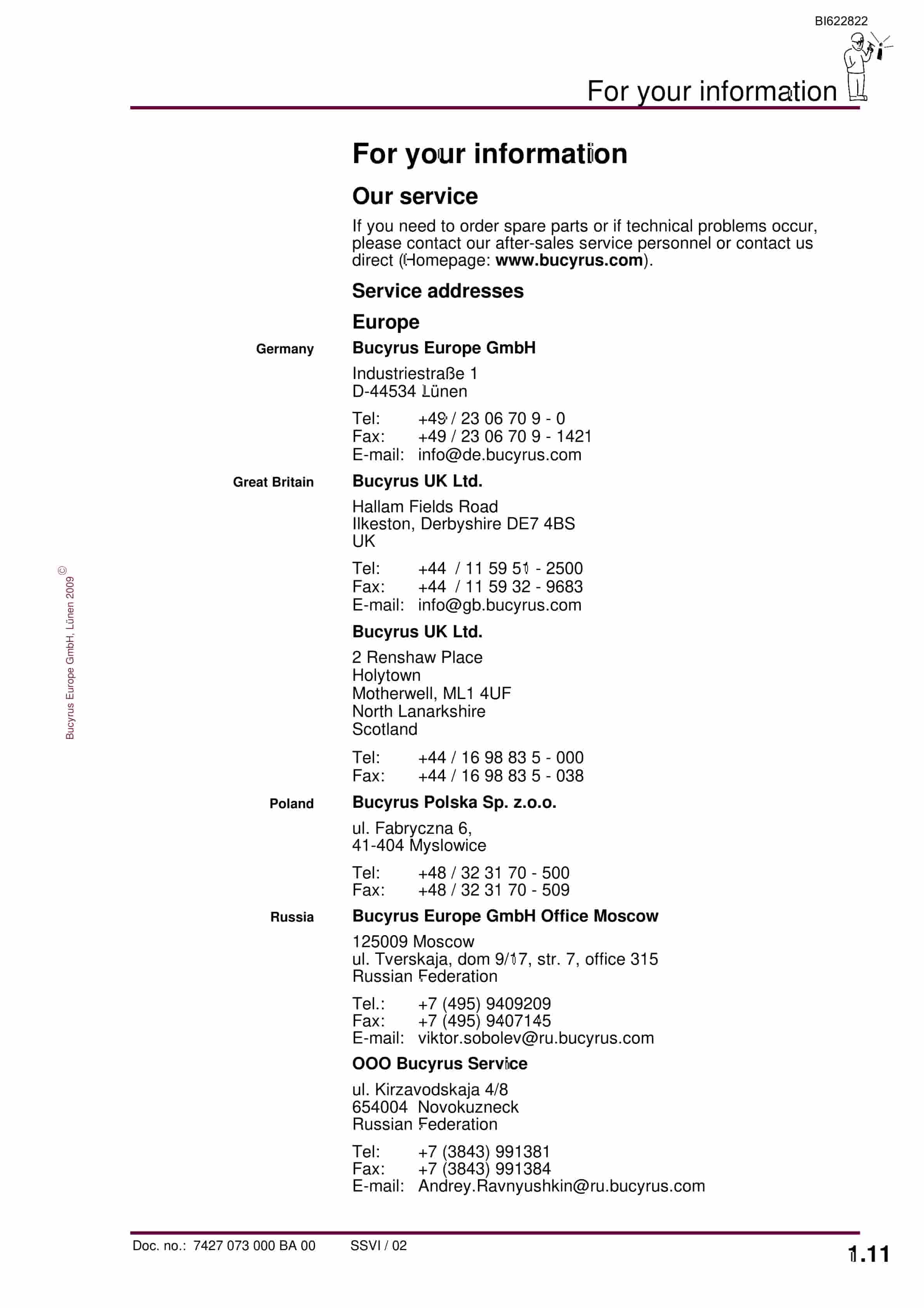 Bucyrus Conveyor Steering Device Operating Manual BI622822-4