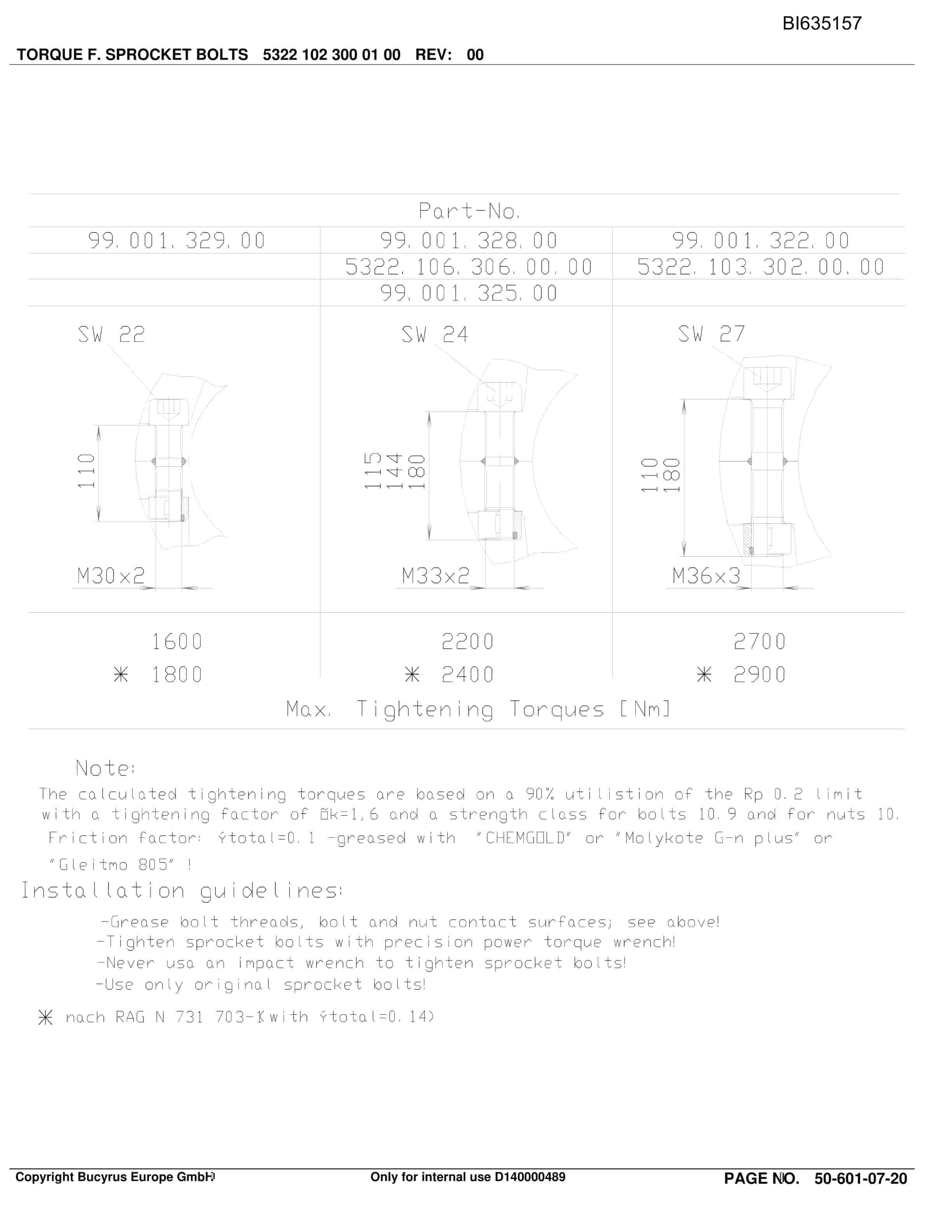 Bucyrus ConveyorSystem MAJIALIANG II Parts Catalog BI635157-3