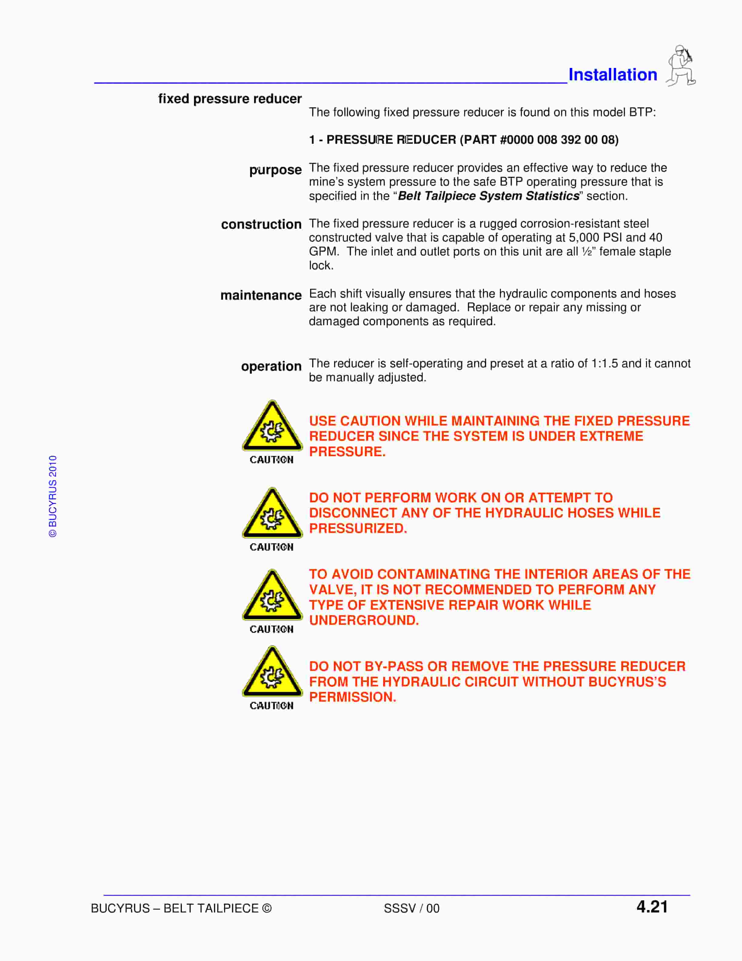 Bucyrus Crawler Mounted Belt Tailpiece Operation Manual-2